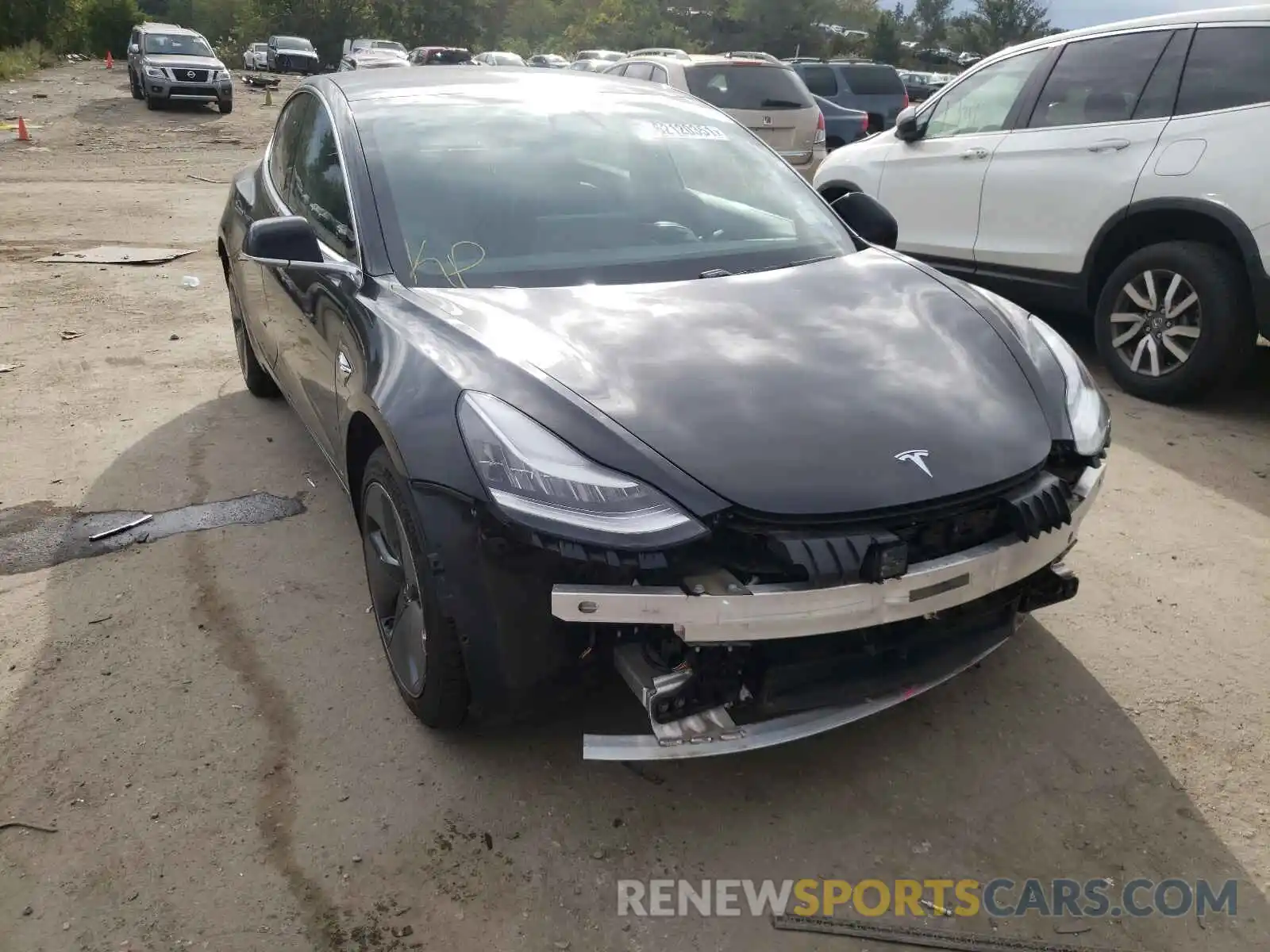 1 Photograph of a damaged car 5YJ3E1EAXKF428958 TESLA MODEL 3 2019