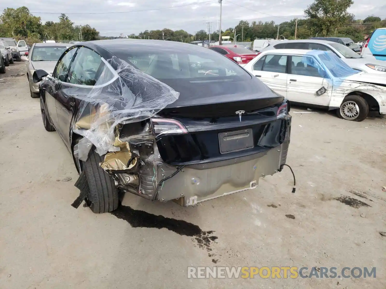 3 Photograph of a damaged car 5YJ3E1EAXKF428958 TESLA MODEL 3 2019