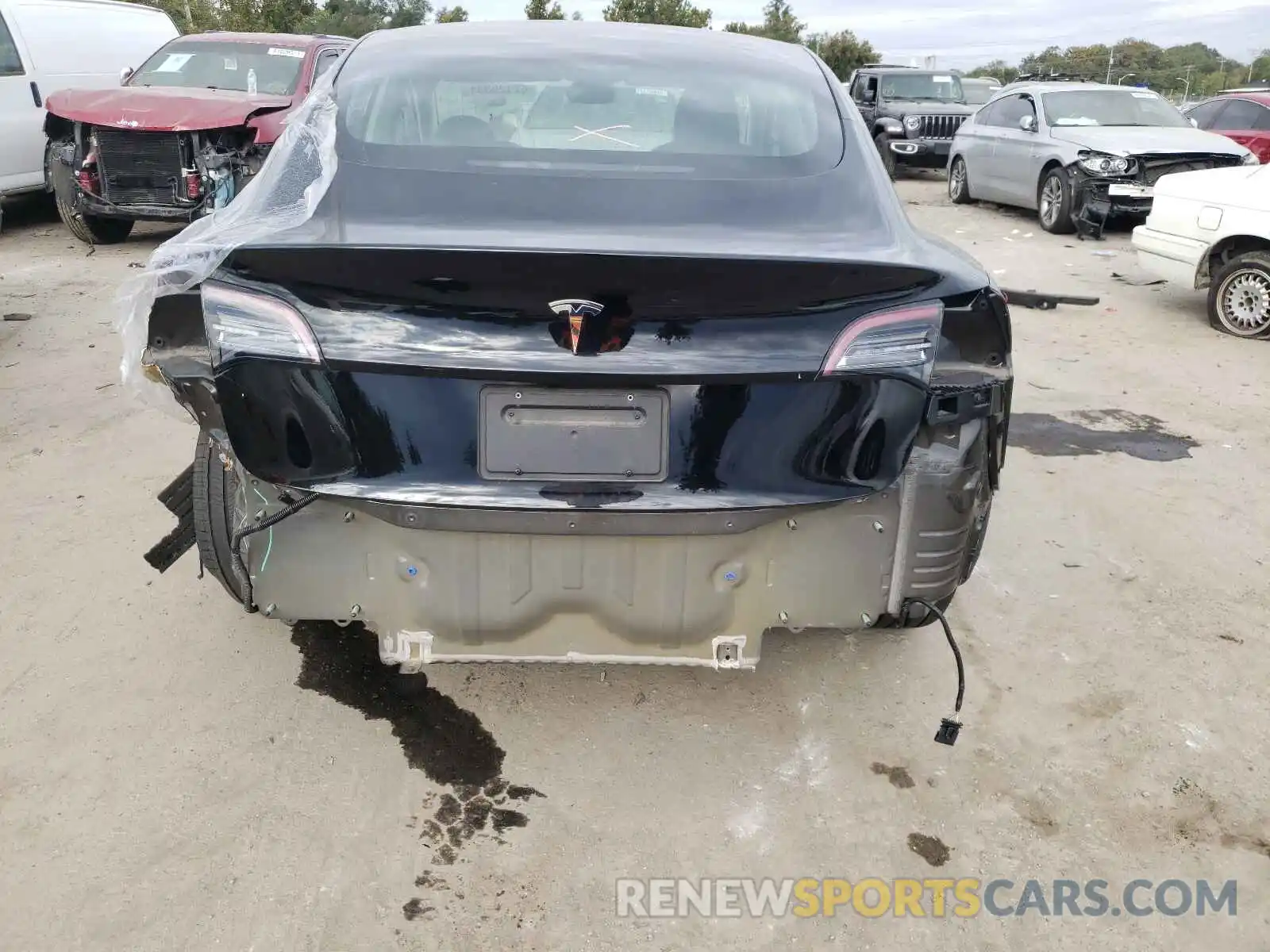 9 Photograph of a damaged car 5YJ3E1EAXKF428958 TESLA MODEL 3 2019