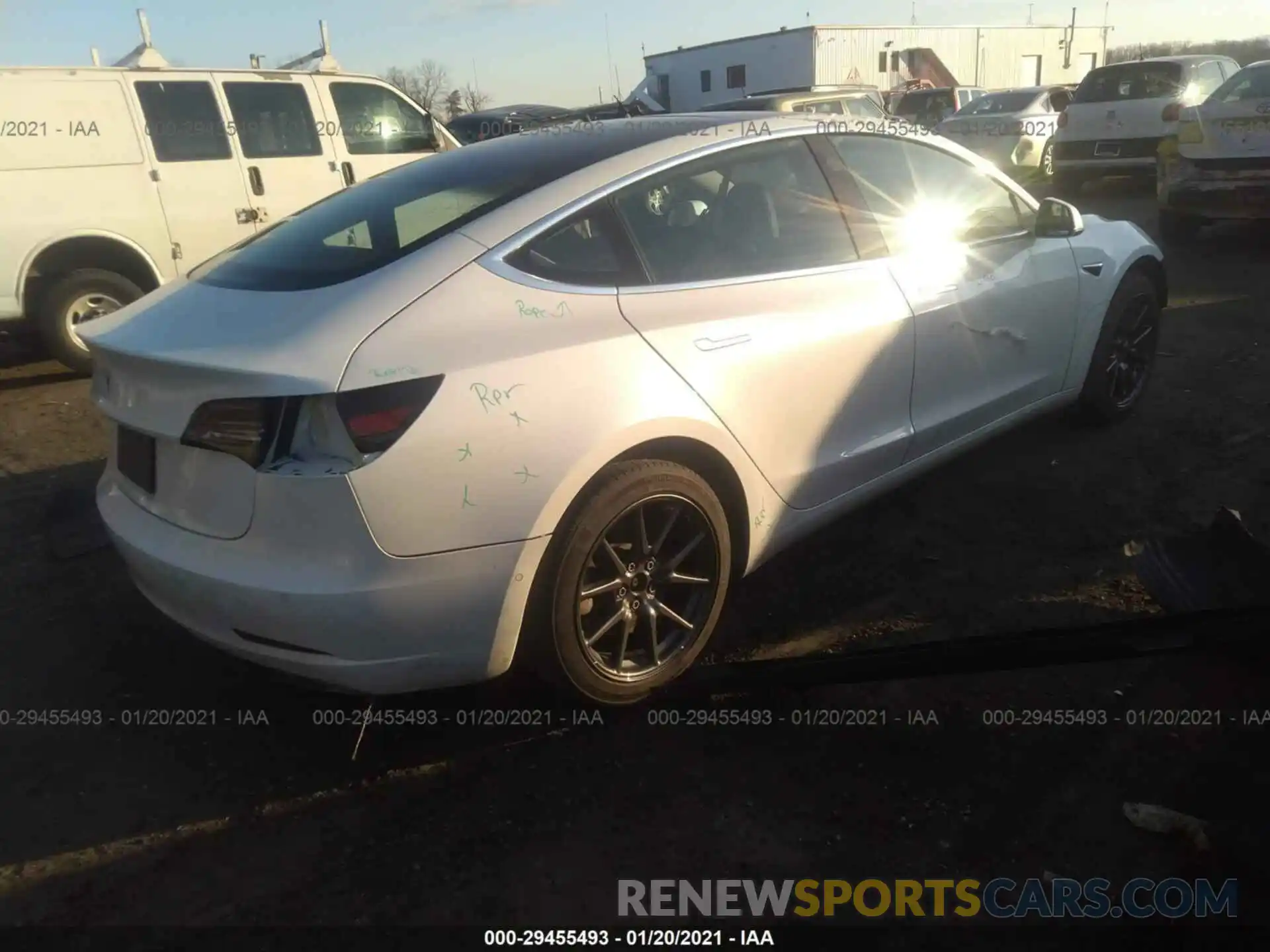 4 Photograph of a damaged car 5YJ3E1EAXKF430709 TESLA MODEL 3 2019