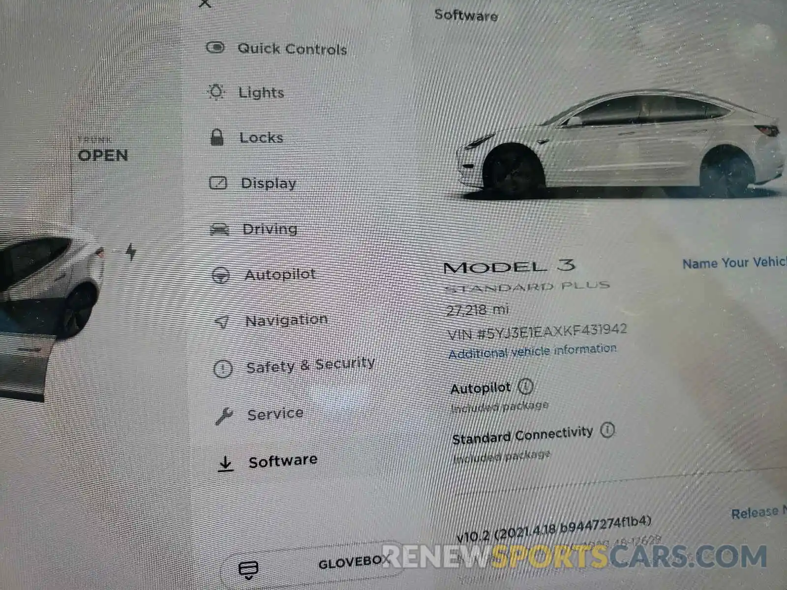 8 Photograph of a damaged car 5YJ3E1EAXKF431942 TESLA MODEL 3 2019