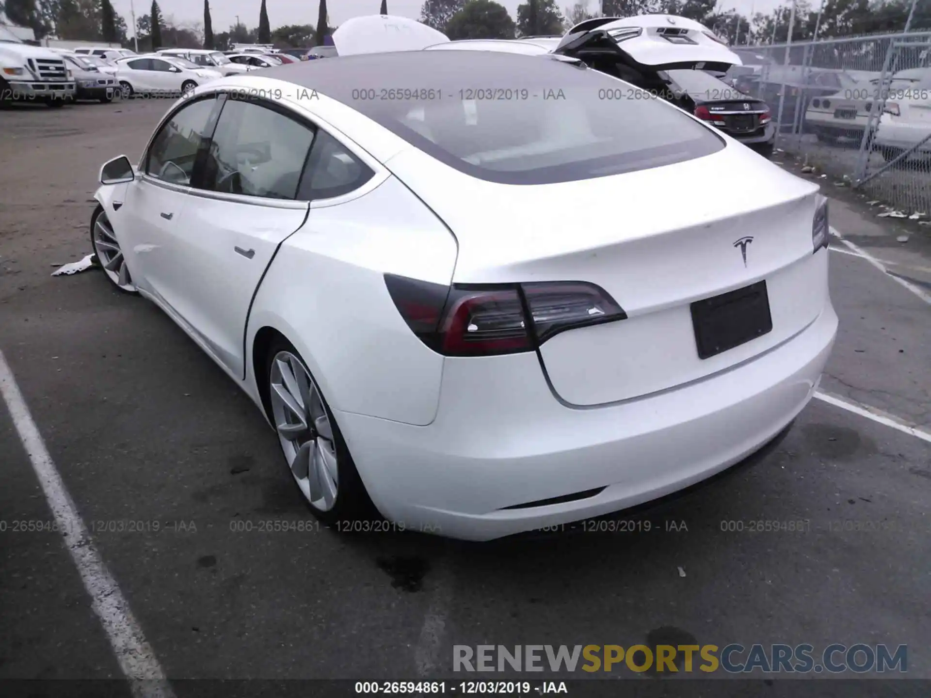 3 Photograph of a damaged car 5YJ3E1EAXKF445162 TESLA MODEL 3 2019