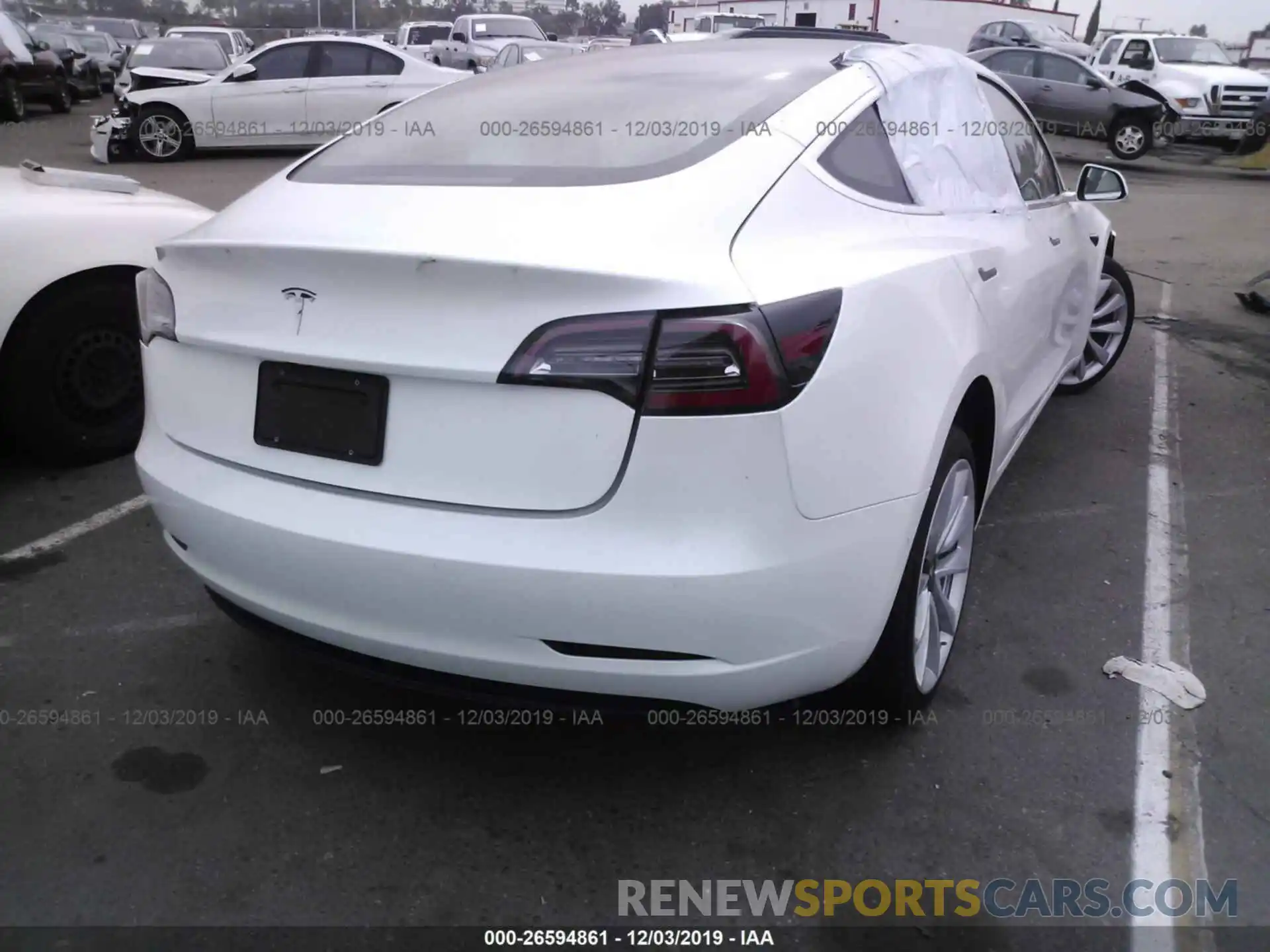 4 Photograph of a damaged car 5YJ3E1EAXKF445162 TESLA MODEL 3 2019