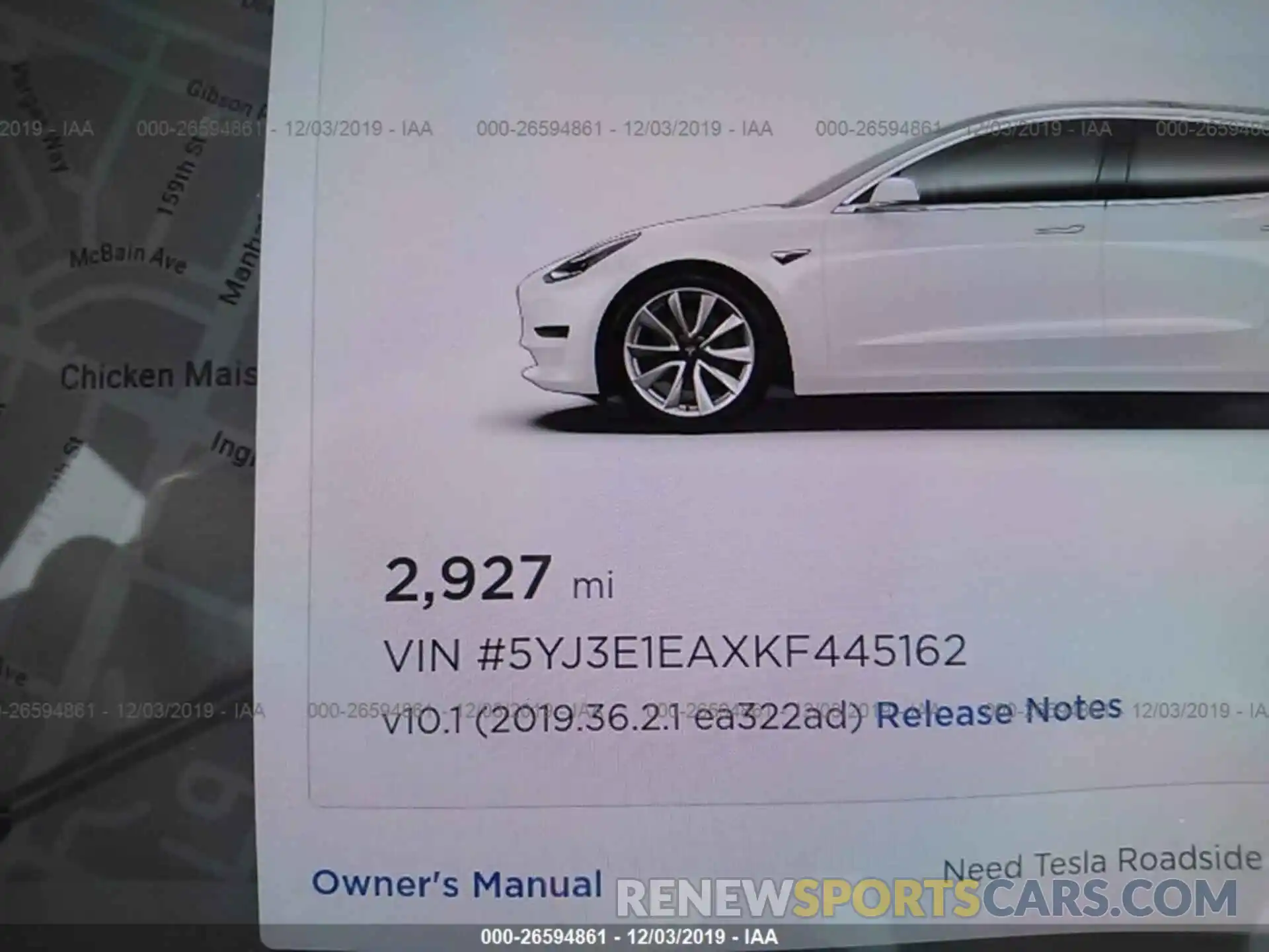 7 Photograph of a damaged car 5YJ3E1EAXKF445162 TESLA MODEL 3 2019