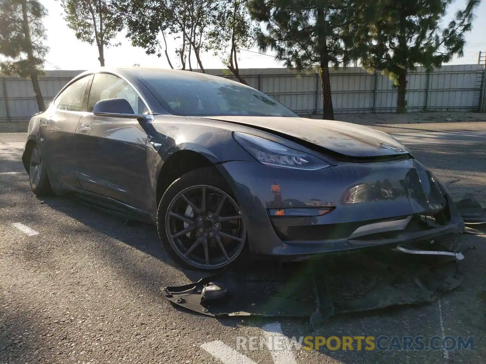 1 Photograph of a damaged car 5YJ3E1EAXKF447445 TESLA MODEL 3 2019