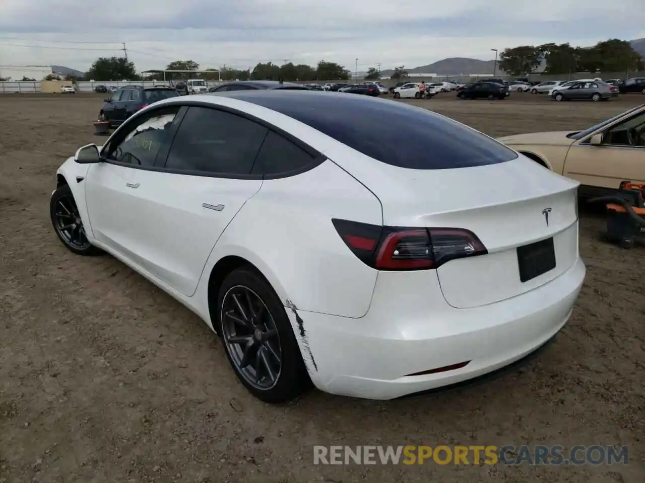 3 Photograph of a damaged car 5YJ3E1EAXKF447591 TESLA MODEL 3 2019