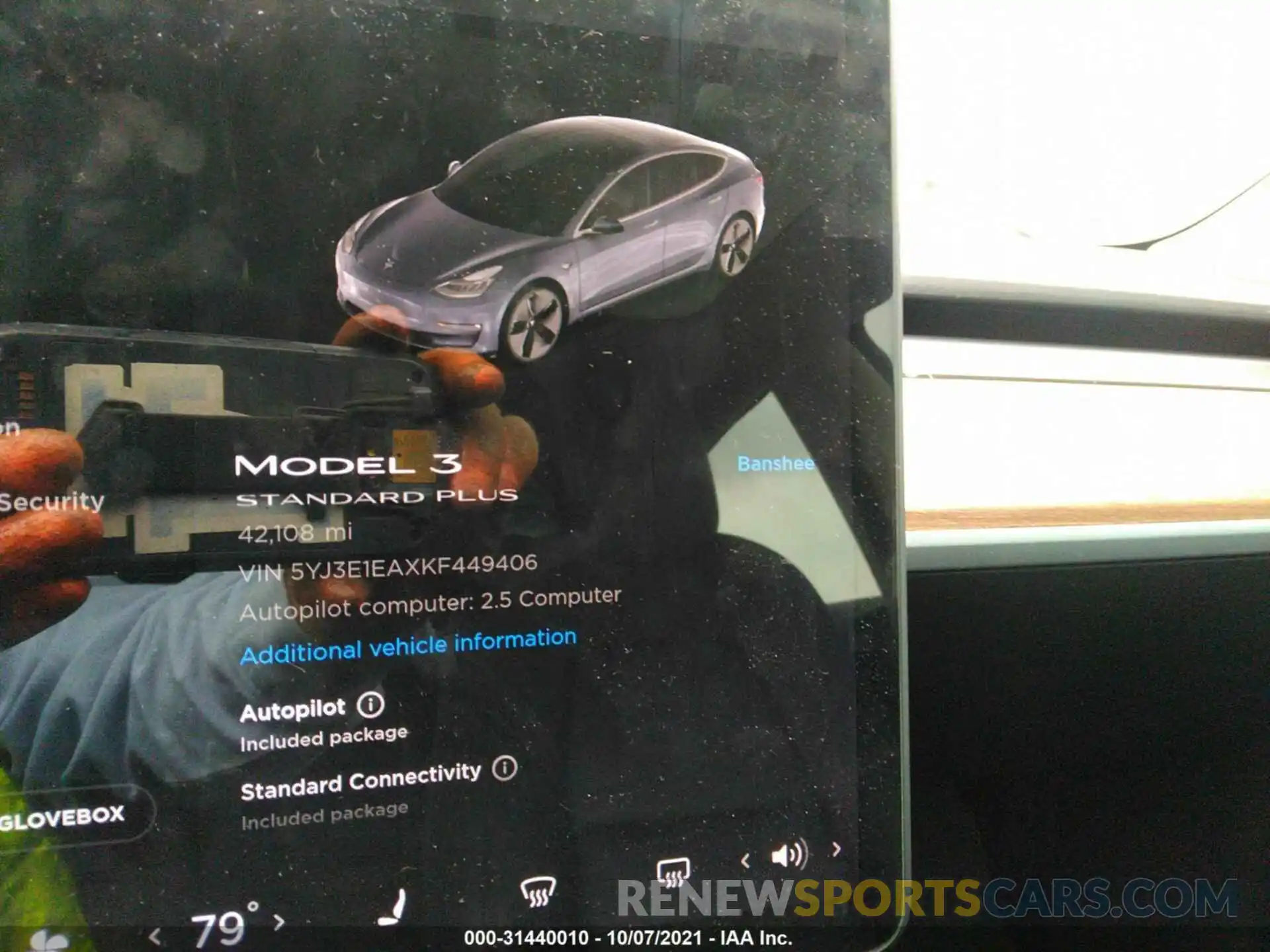 7 Photograph of a damaged car 5YJ3E1EAXKF449406 TESLA MODEL 3 2019