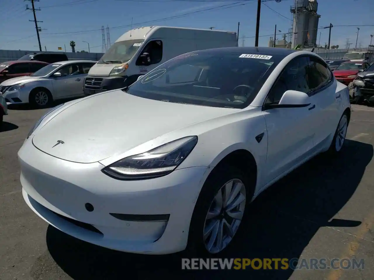 2 Фотография поврежденного автомобиля 5YJ3E1EAXKF476587 TESLA MODEL 3 2019