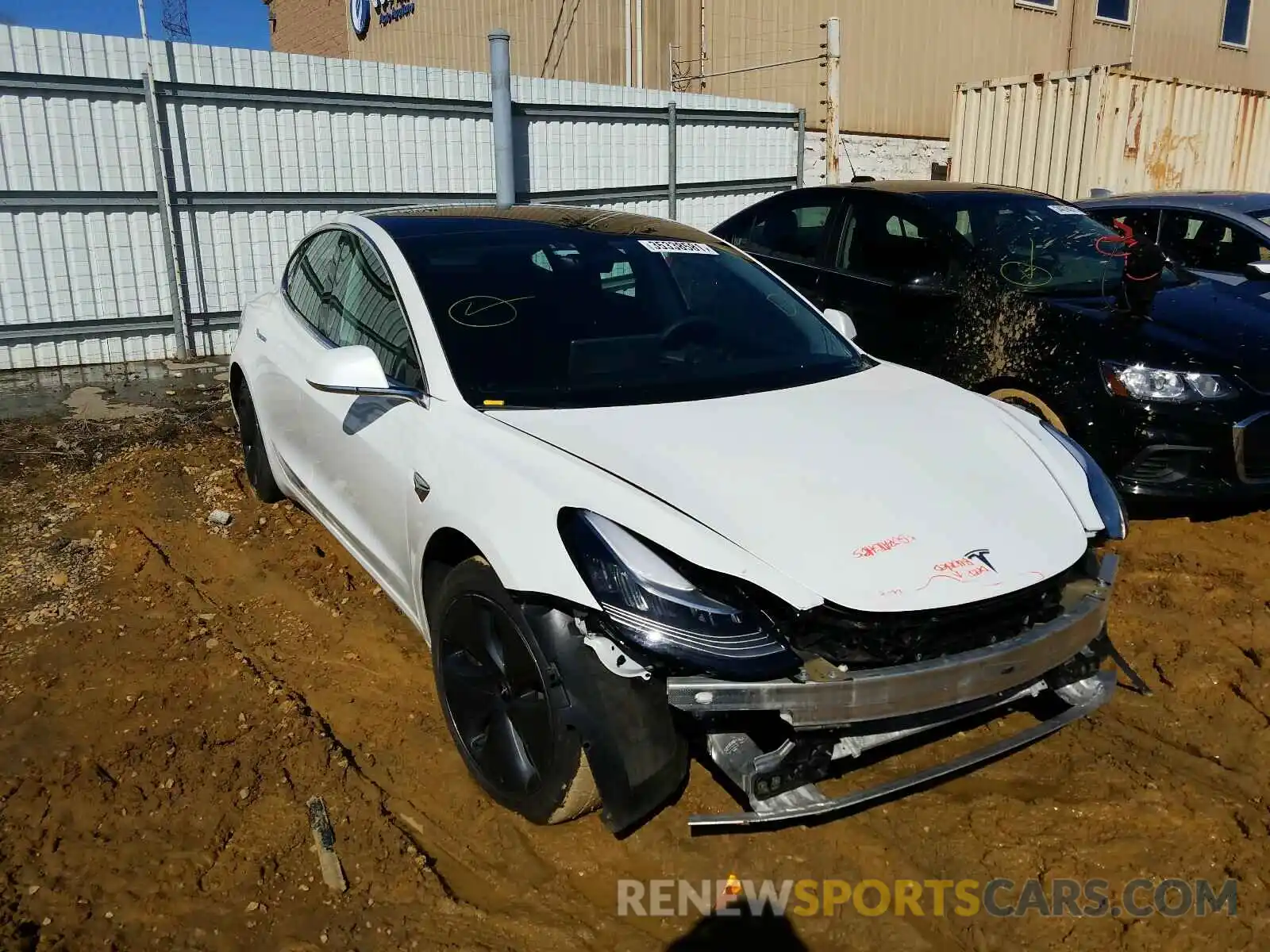 1 Photograph of a damaged car 5YJ3E1EAXKF484236 TESLA MODEL 3 2019
