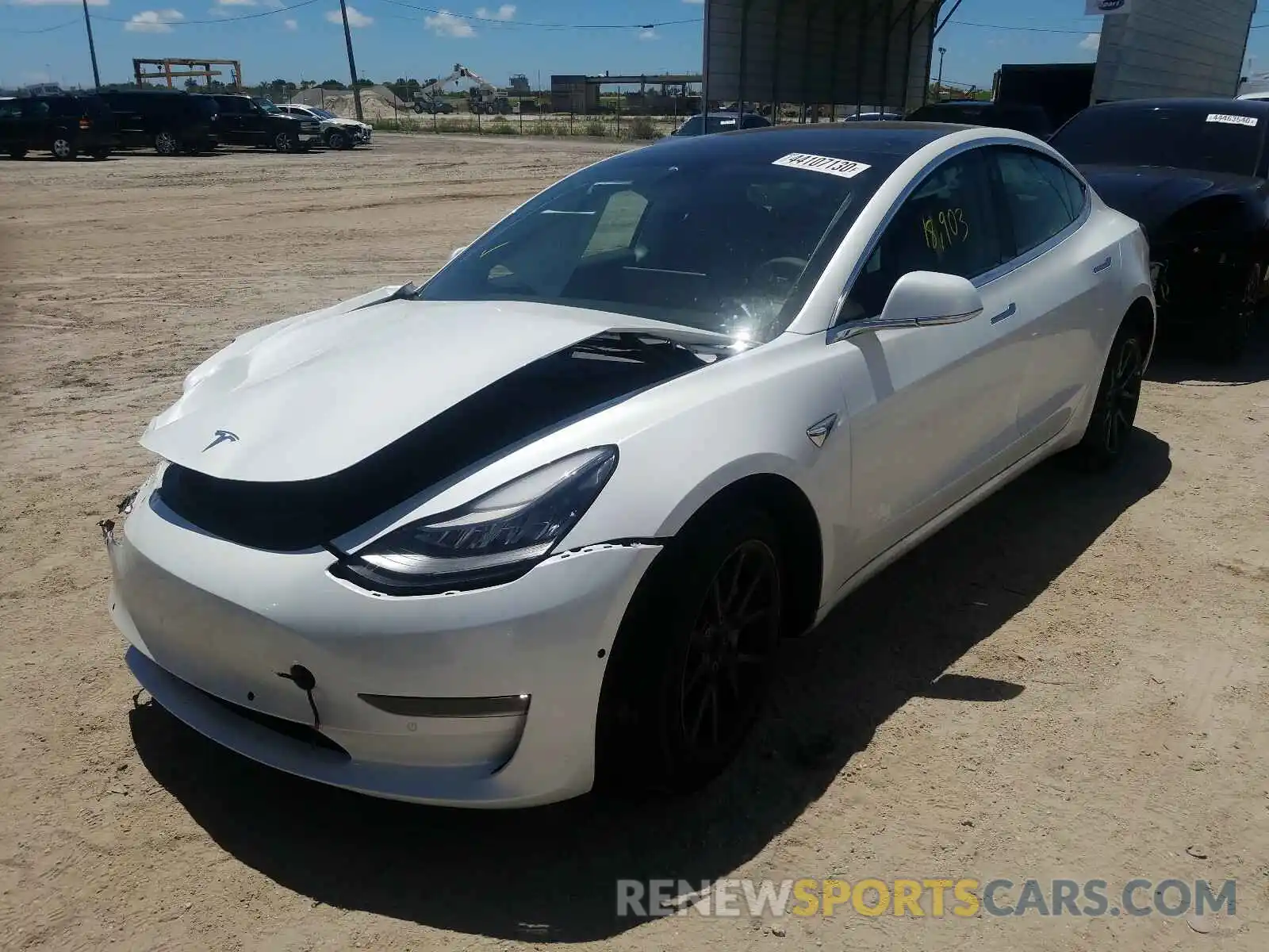 2 Photograph of a damaged car 5YJ3E1EAXKF484558 TESLA MODEL 3 2019