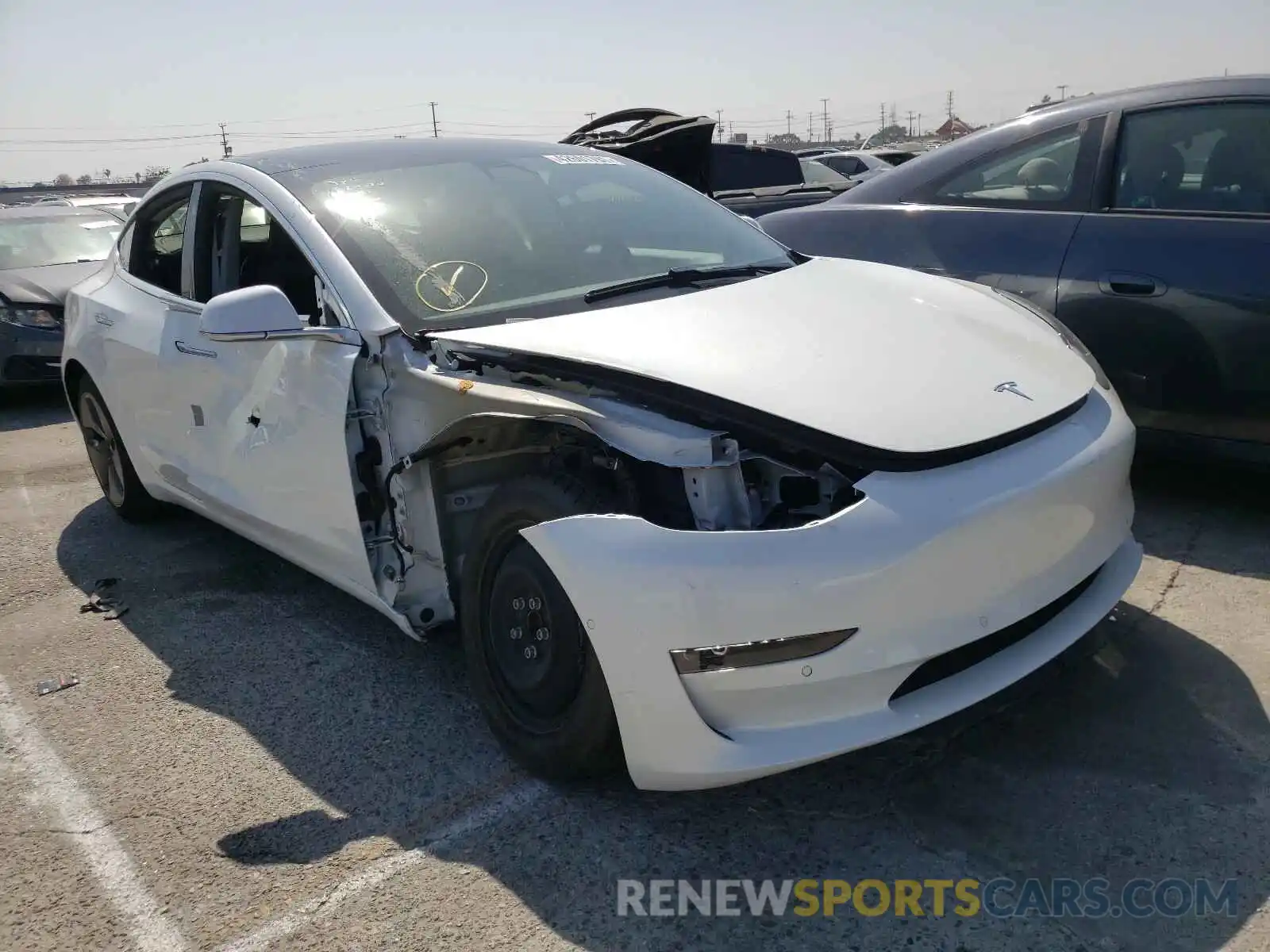 1 Photograph of a damaged car 5YJ3E1EAXKF485208 TESLA MODEL 3 2019