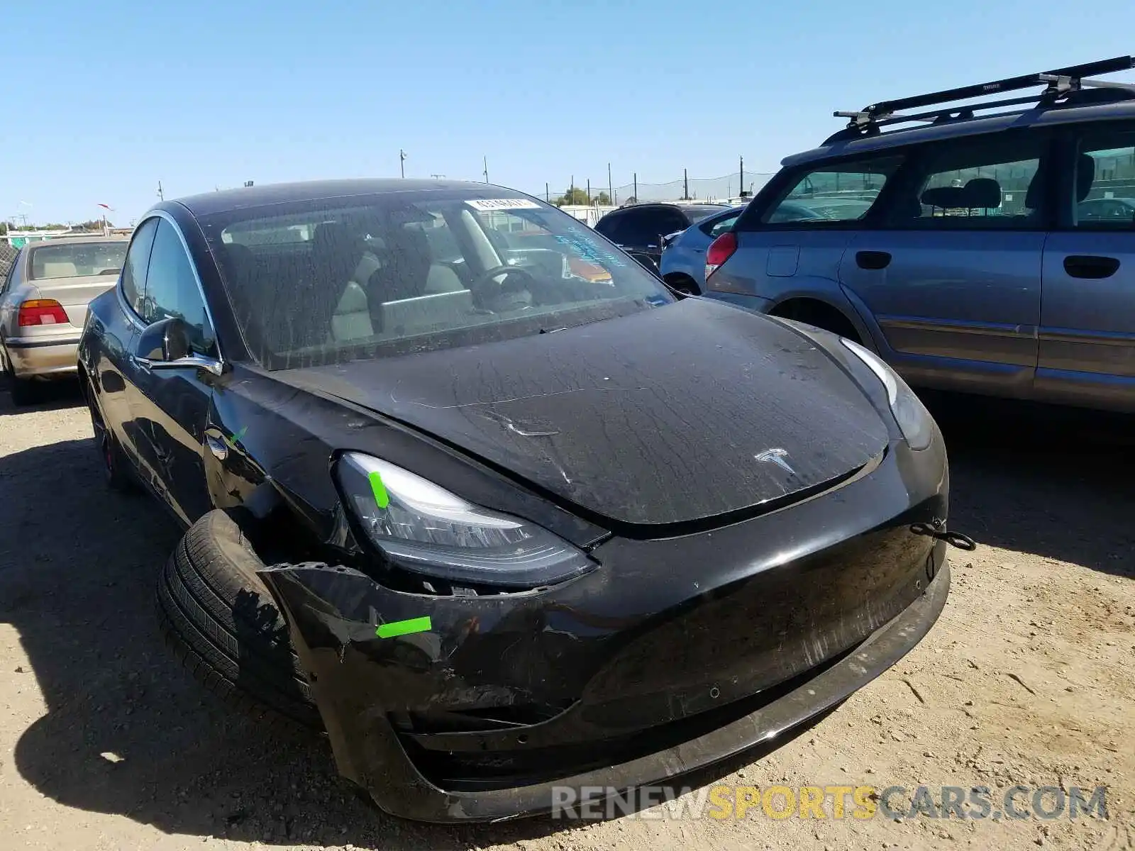 1 Photograph of a damaged car 5YJ3E1EAXKF485757 TESLA MODEL 3 2019