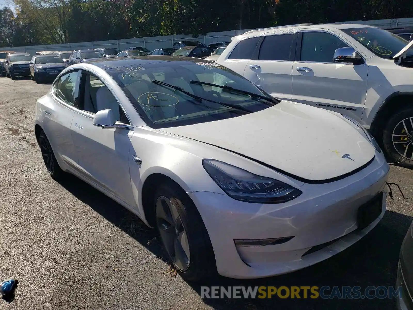 1 Photograph of a damaged car 5YJ3E1EAXKF486665 TESLA MODEL 3 2019