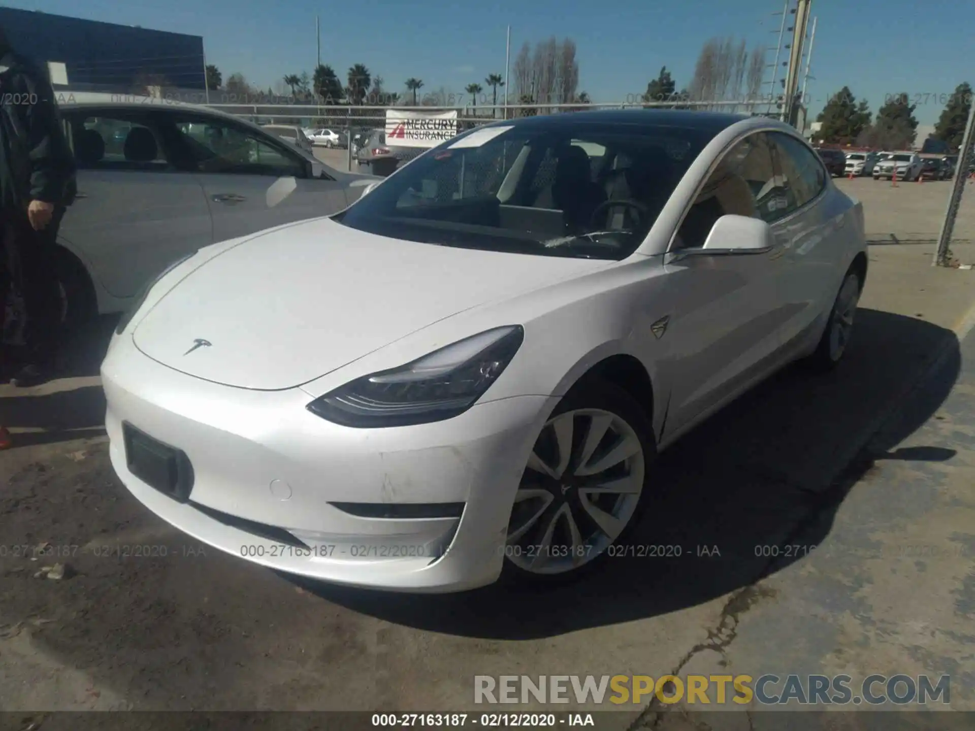 2 Photograph of a damaged car 5YJ3E1EAXKF508101 TESLA MODEL 3 2019