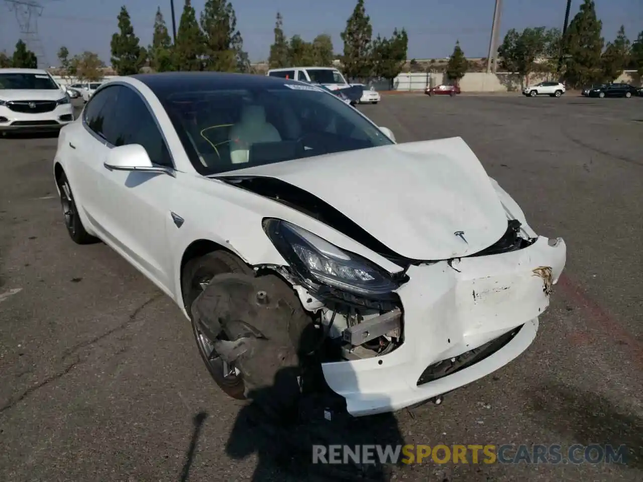 1 Photograph of a damaged car 5YJ3E1EAXKF509264 TESLA MODEL 3 2019