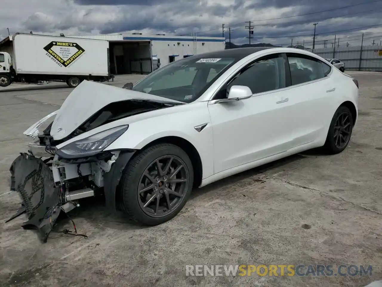 1 Photograph of a damaged car 5YJ3E1EB0KF191518 TESLA MODEL 3 2019