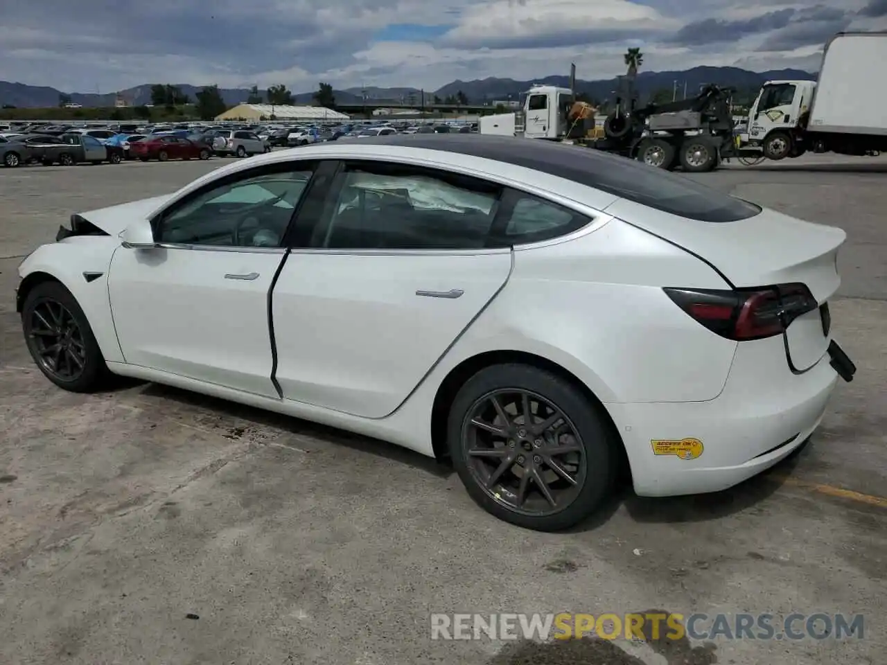 2 Photograph of a damaged car 5YJ3E1EB0KF191518 TESLA MODEL 3 2019