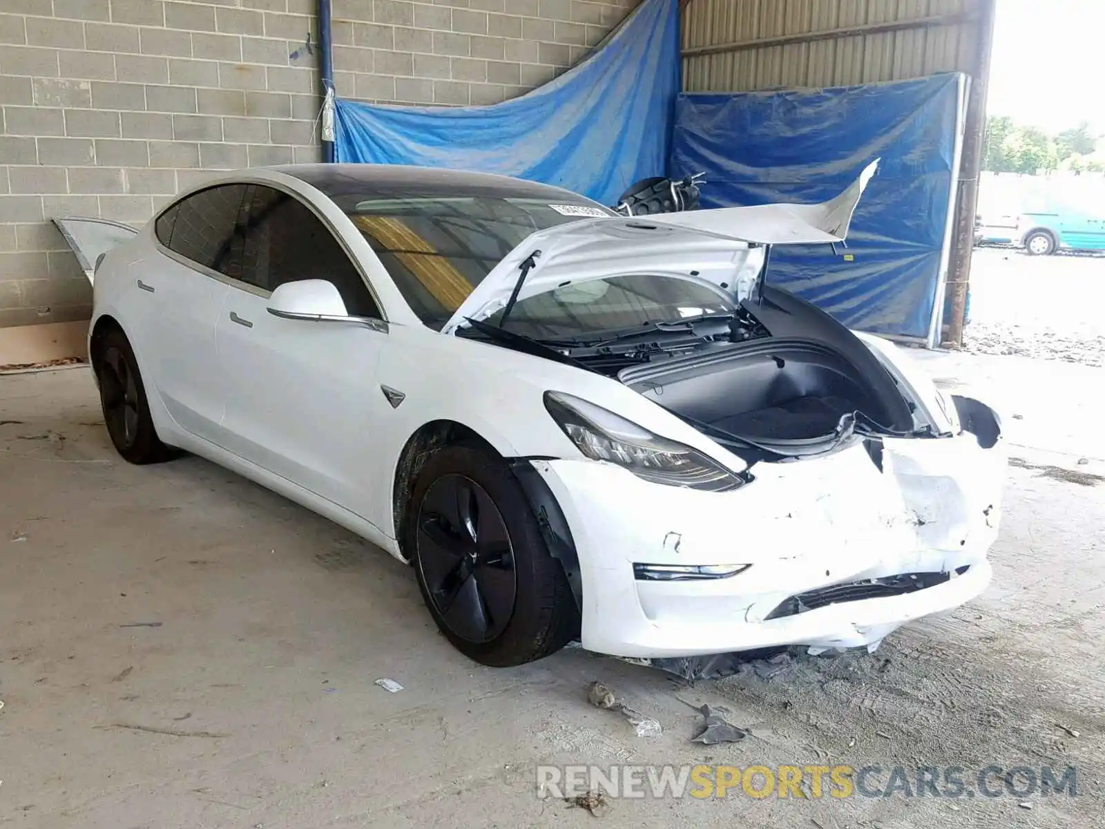 1 Photograph of a damaged car 5YJ3E1EB0KF193799 TESLA MODEL 3 2019