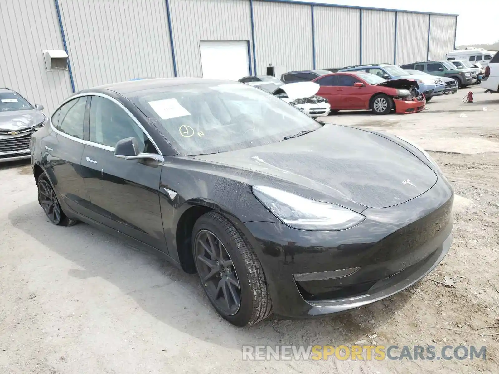 1 Photograph of a damaged car 5YJ3E1EB0KF197237 TESLA MODEL 3 2019