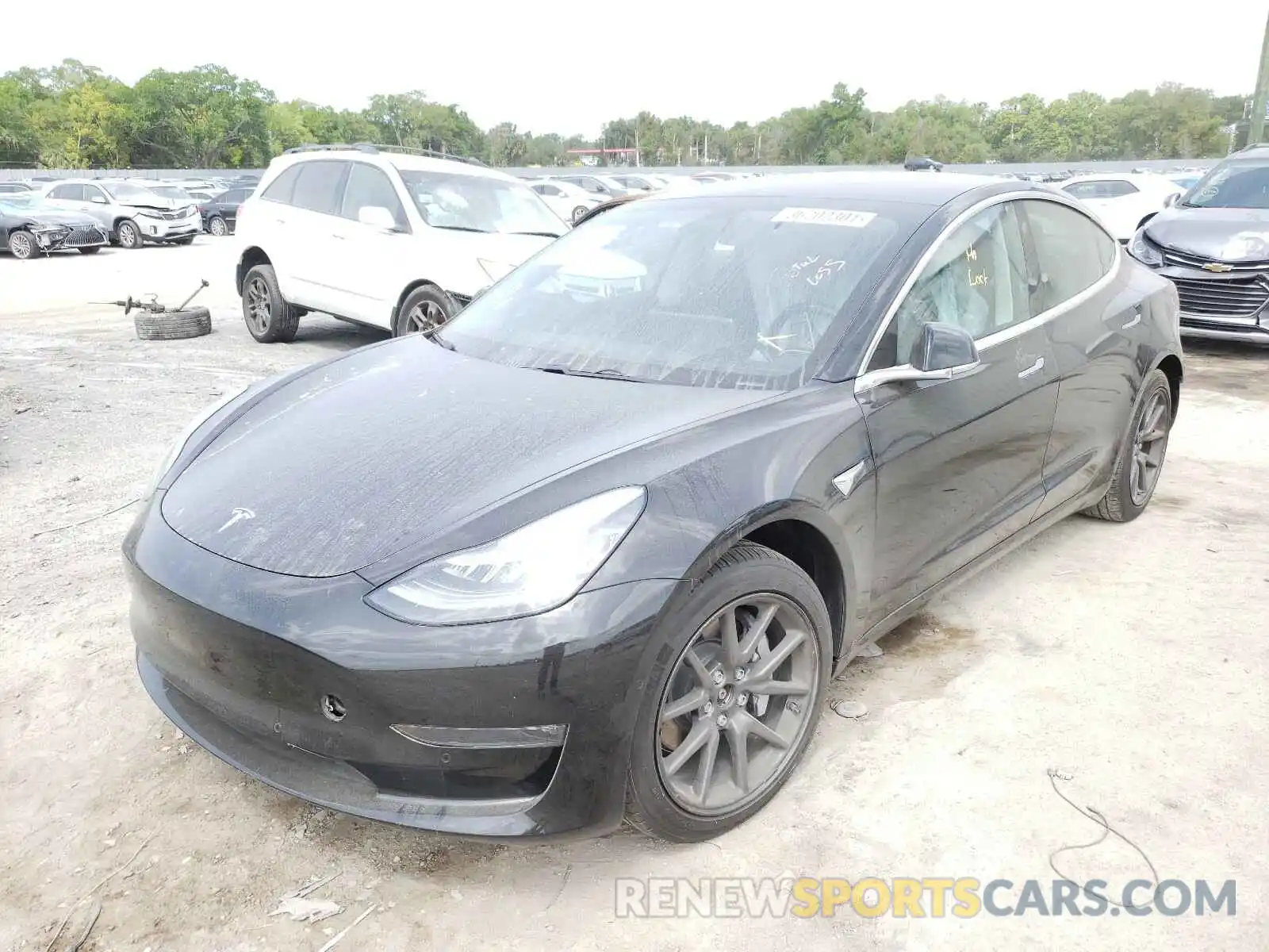 2 Photograph of a damaged car 5YJ3E1EB0KF197237 TESLA MODEL 3 2019