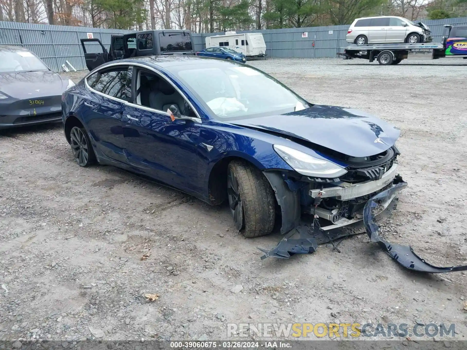 1 Photograph of a damaged car 5YJ3E1EB0KF197514 TESLA MODEL 3 2019