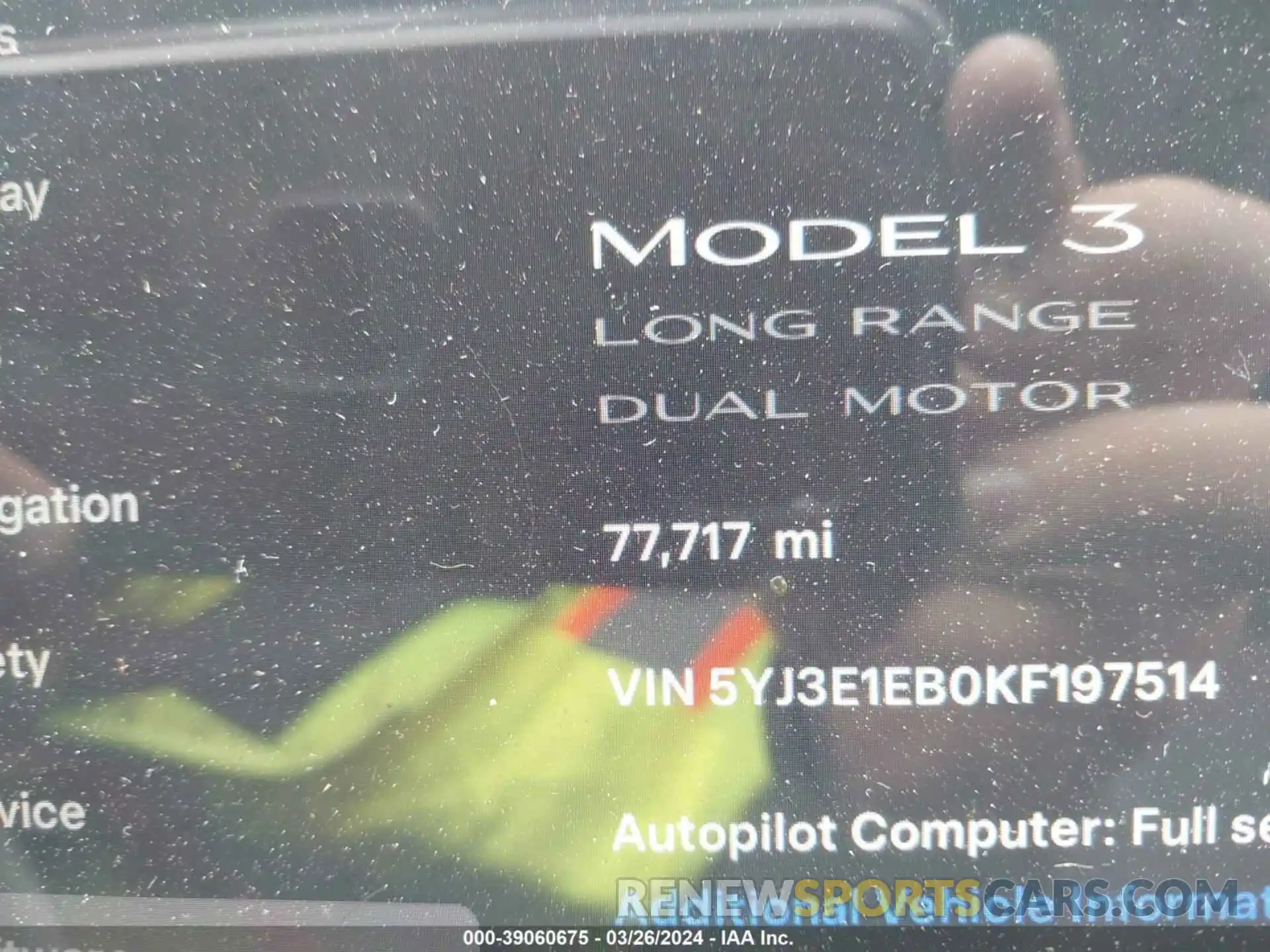 14 Photograph of a damaged car 5YJ3E1EB0KF197514 TESLA MODEL 3 2019