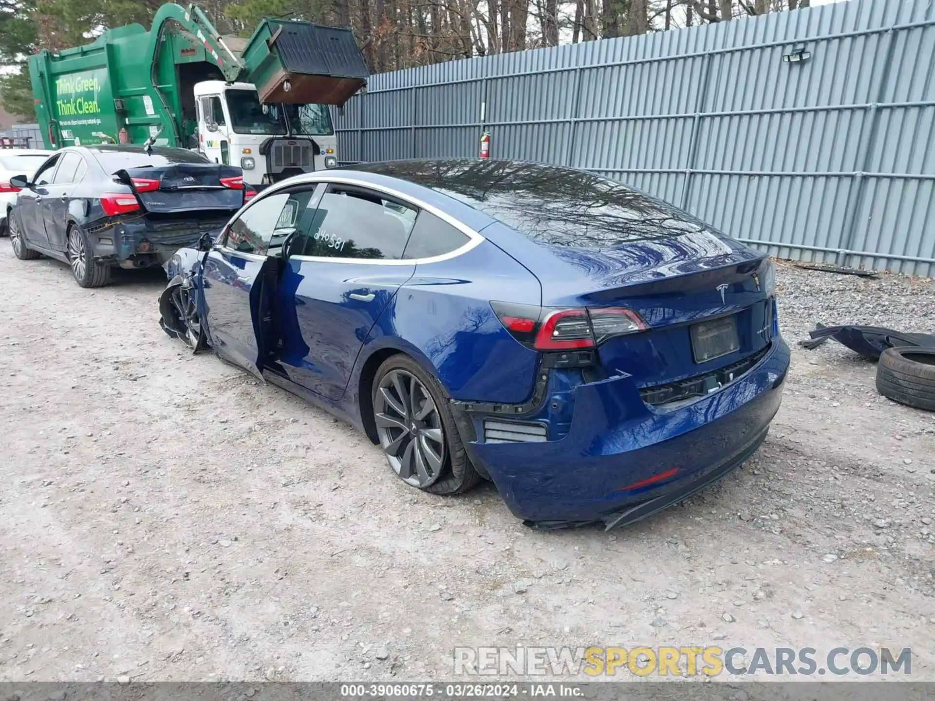 3 Photograph of a damaged car 5YJ3E1EB0KF197514 TESLA MODEL 3 2019