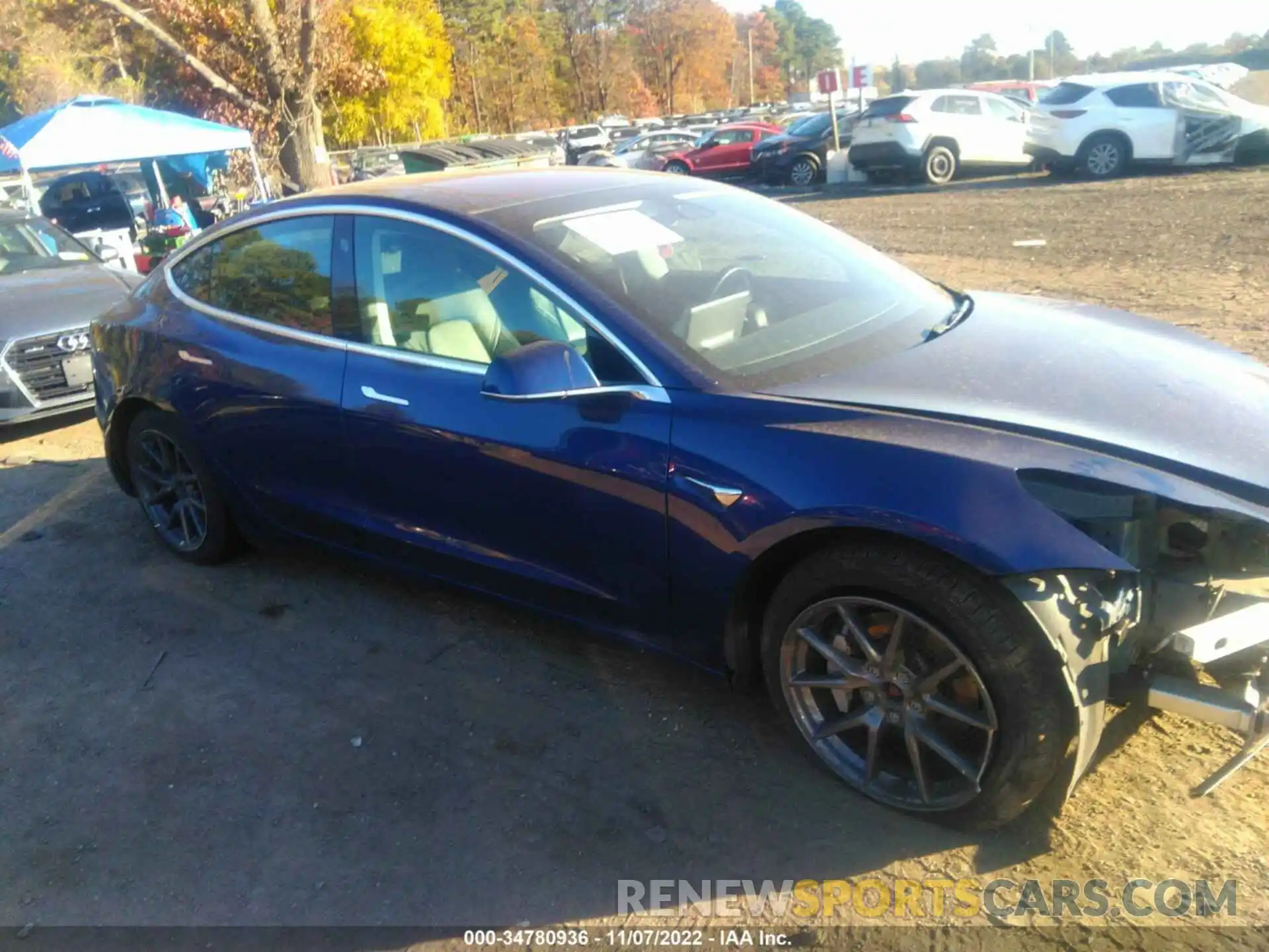 1 Photograph of a damaged car 5YJ3E1EB0KF199540 TESLA MODEL 3 2019