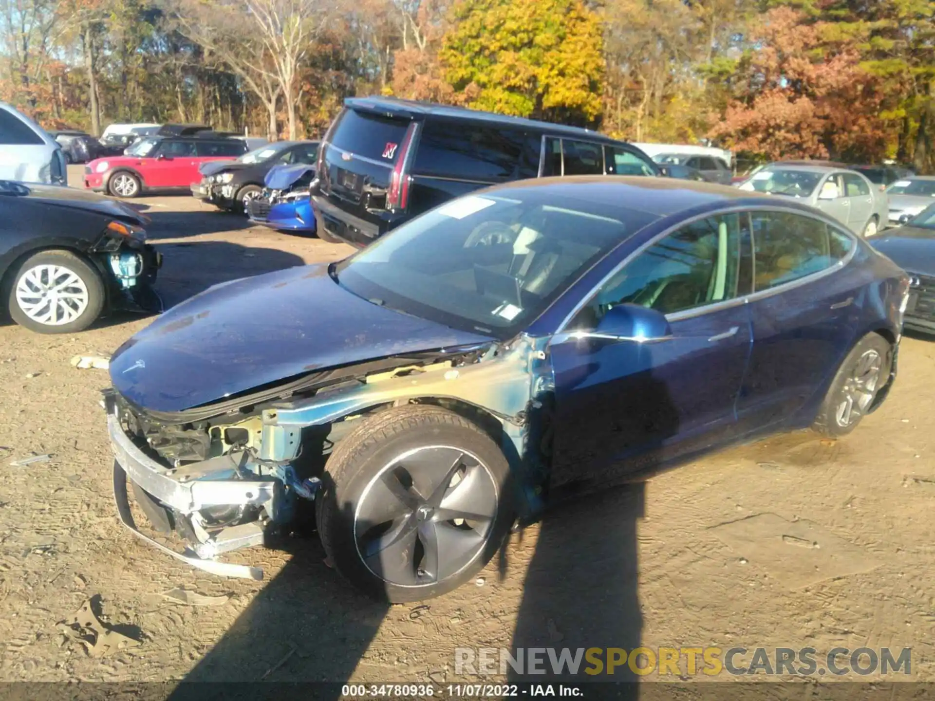 2 Photograph of a damaged car 5YJ3E1EB0KF199540 TESLA MODEL 3 2019