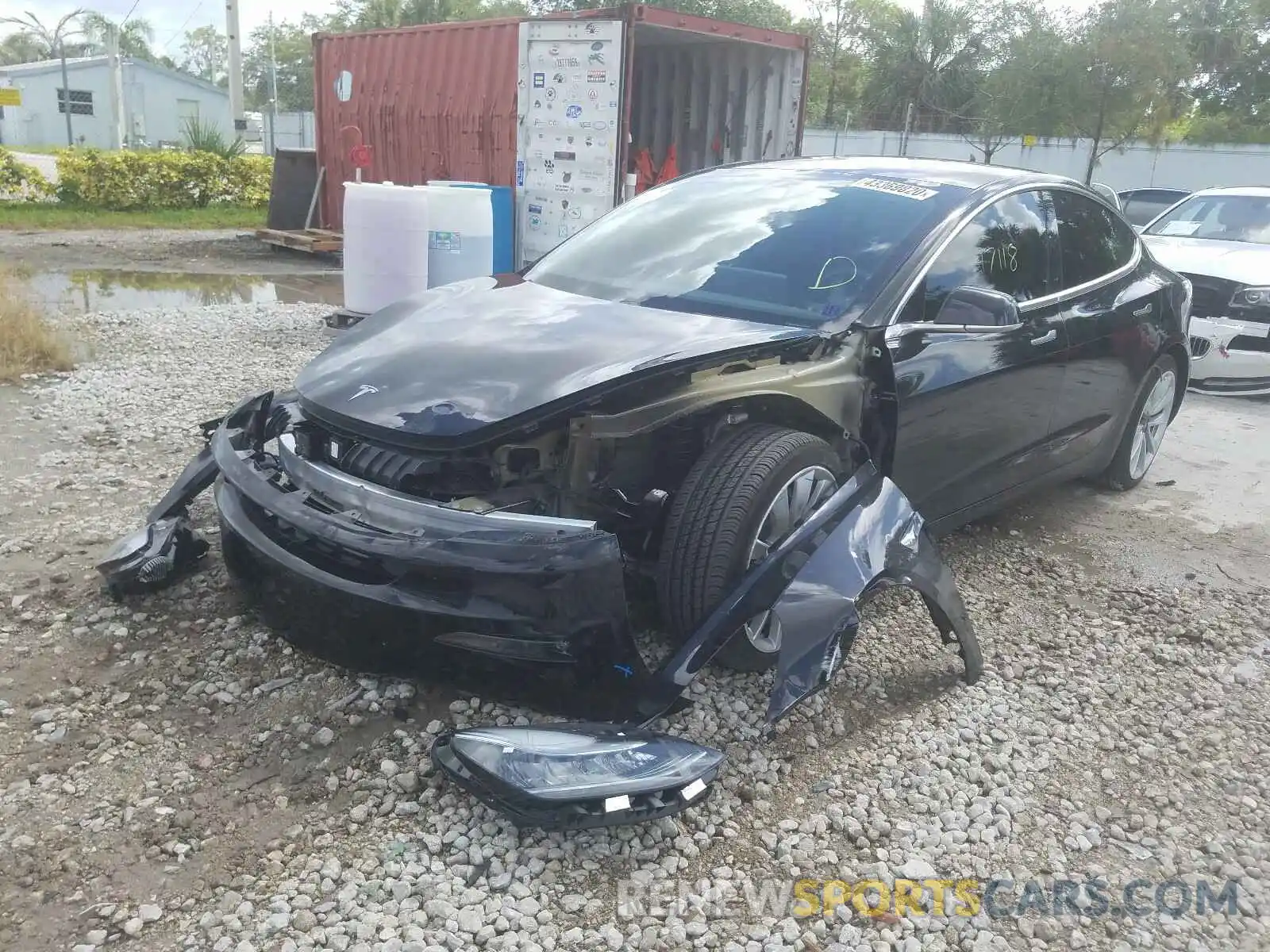 2 Photograph of a damaged car 5YJ3E1EB0KF199957 TESLA MODEL 3 2019