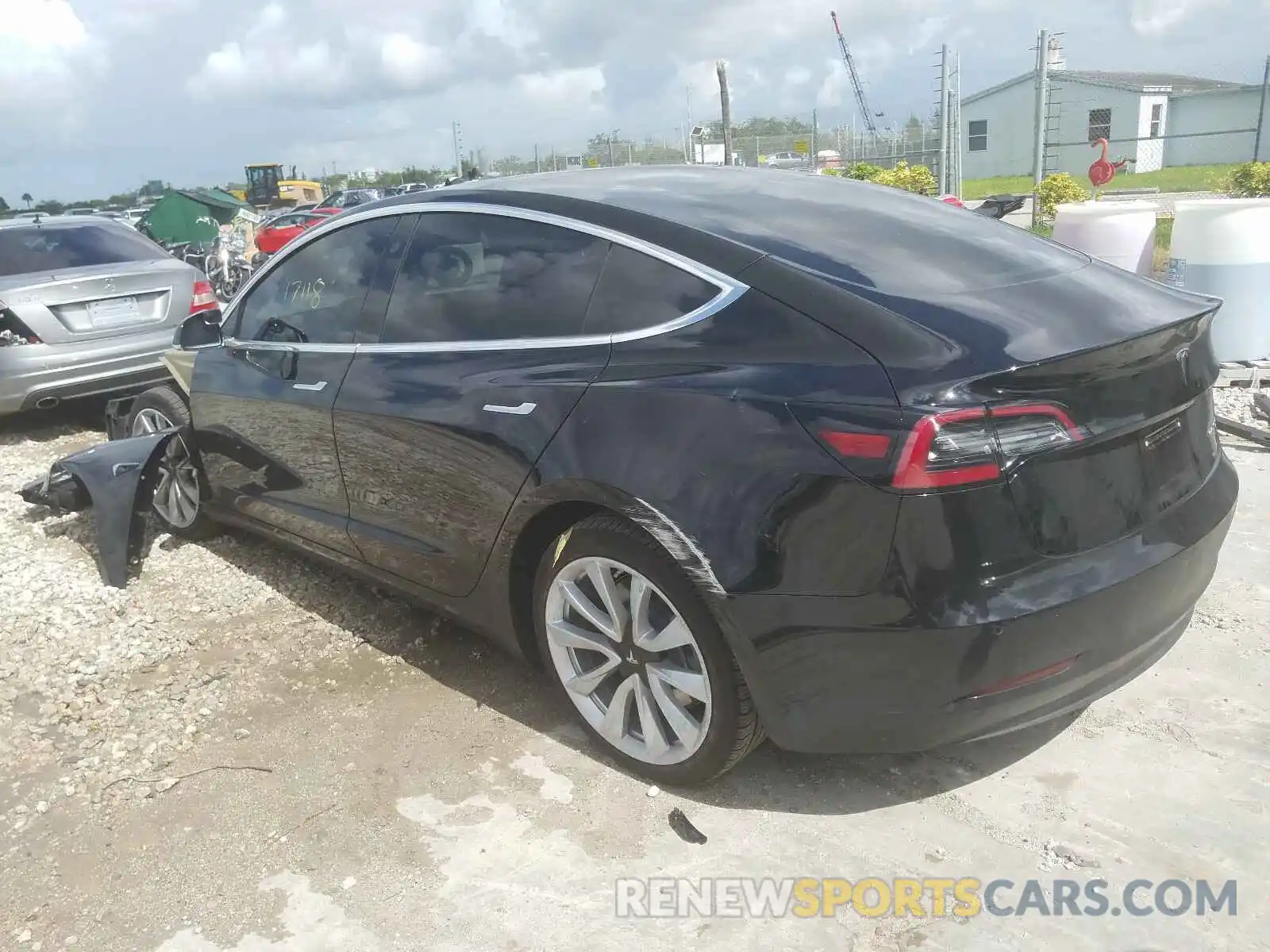 3 Photograph of a damaged car 5YJ3E1EB0KF199957 TESLA MODEL 3 2019