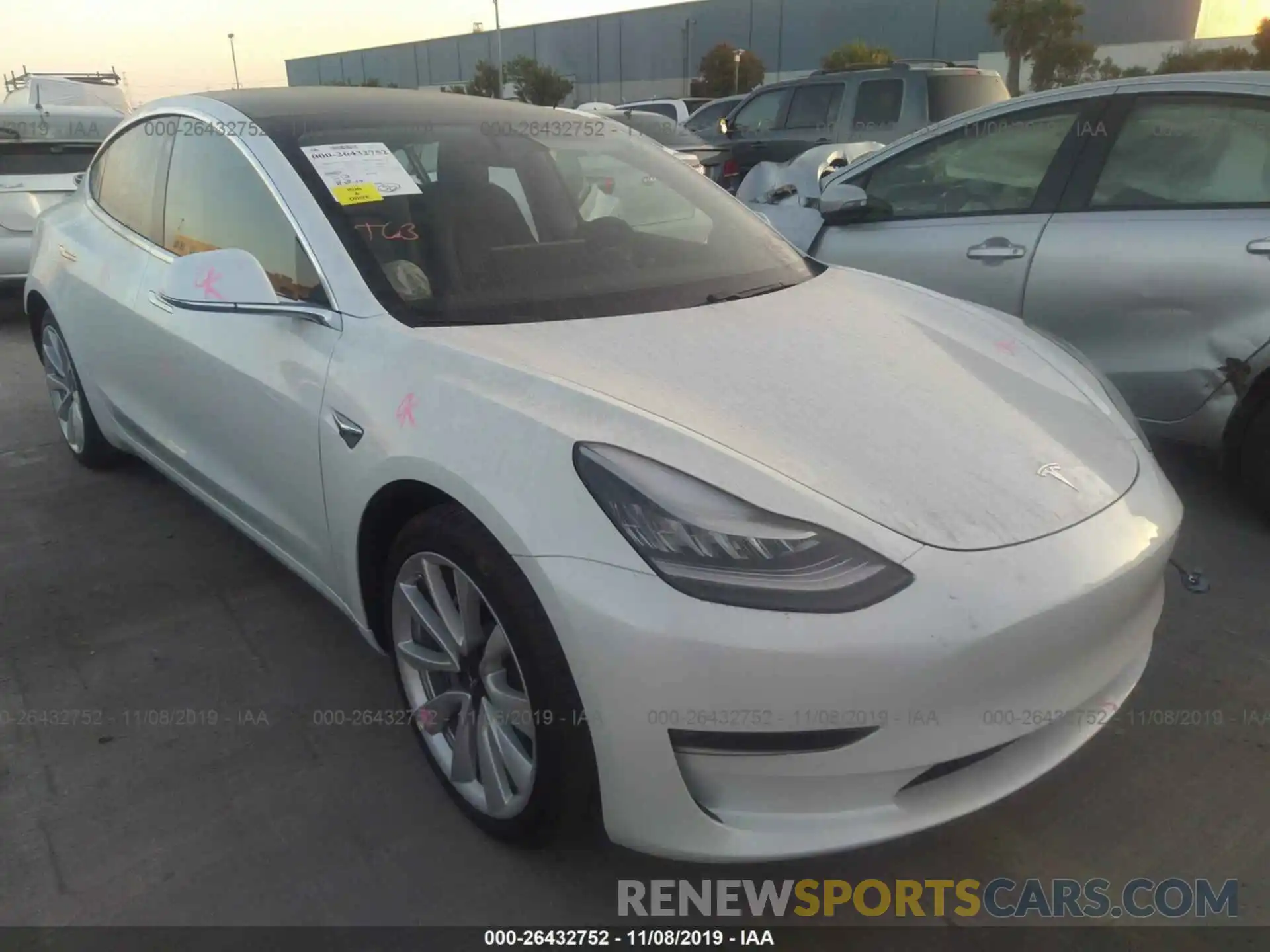 1 Photograph of a damaged car 5YJ3E1EB0KF200069 TESLA MODEL 3 2019