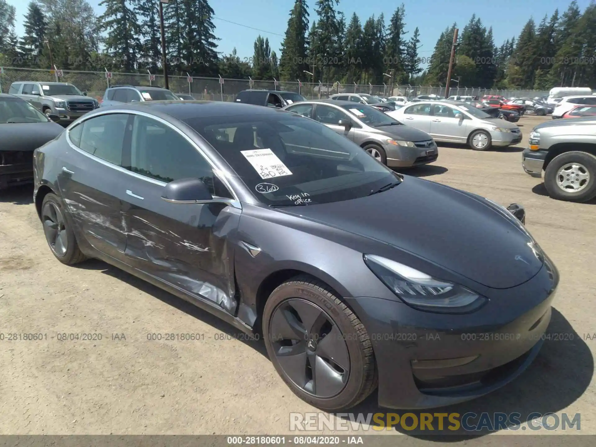 1 Photograph of a damaged car 5YJ3E1EB0KF205725 TESLA MODEL 3 2019