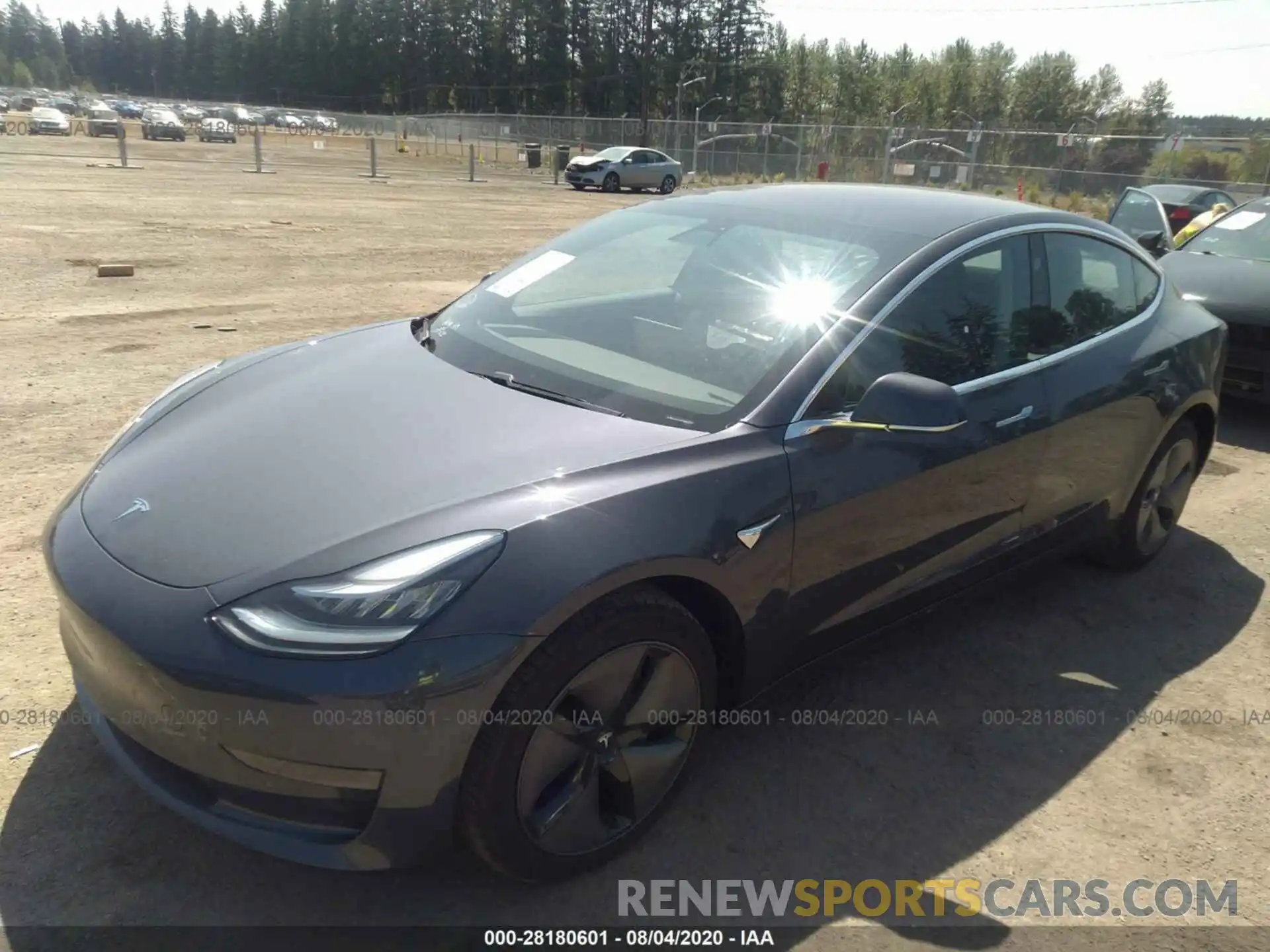 2 Photograph of a damaged car 5YJ3E1EB0KF205725 TESLA MODEL 3 2019