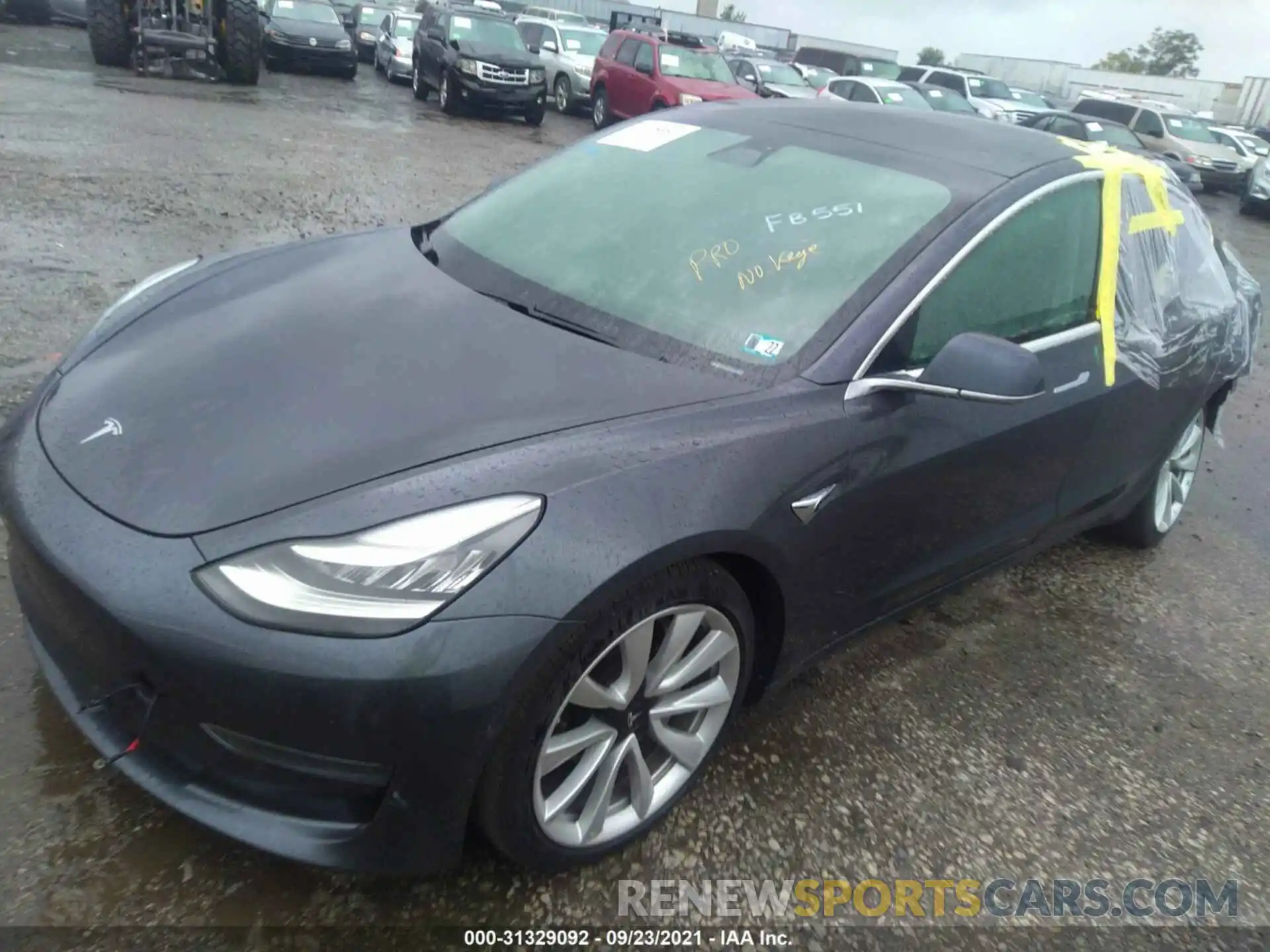 2 Photograph of a damaged car 5YJ3E1EB0KF205837 TESLA MODEL 3 2019