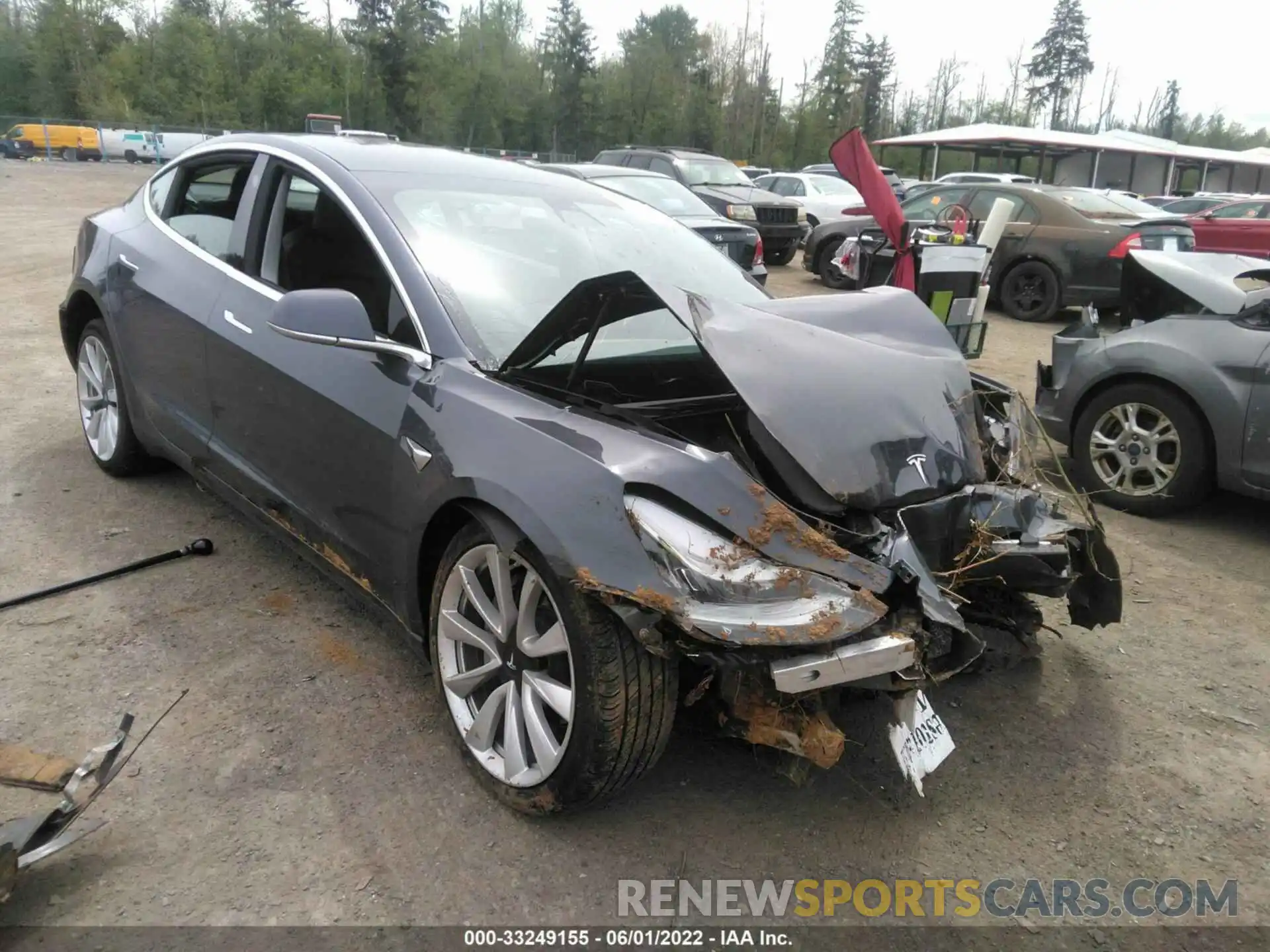 1 Photograph of a damaged car 5YJ3E1EB0KF205935 TESLA MODEL 3 2019