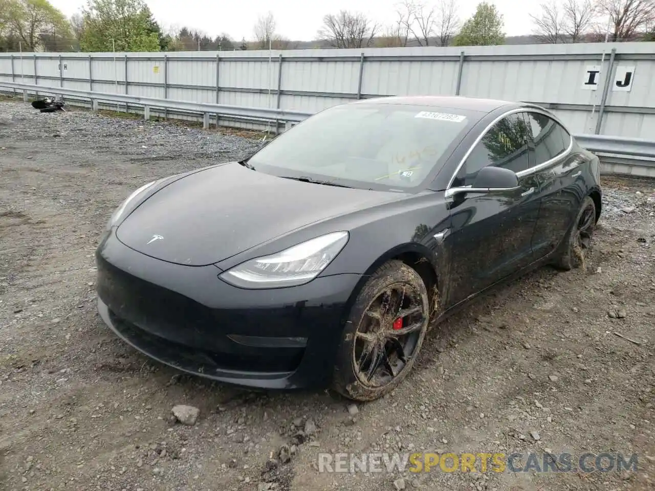 2 Photograph of a damaged car 5YJ3E1EB0KF231645 TESLA MODEL 3 2019