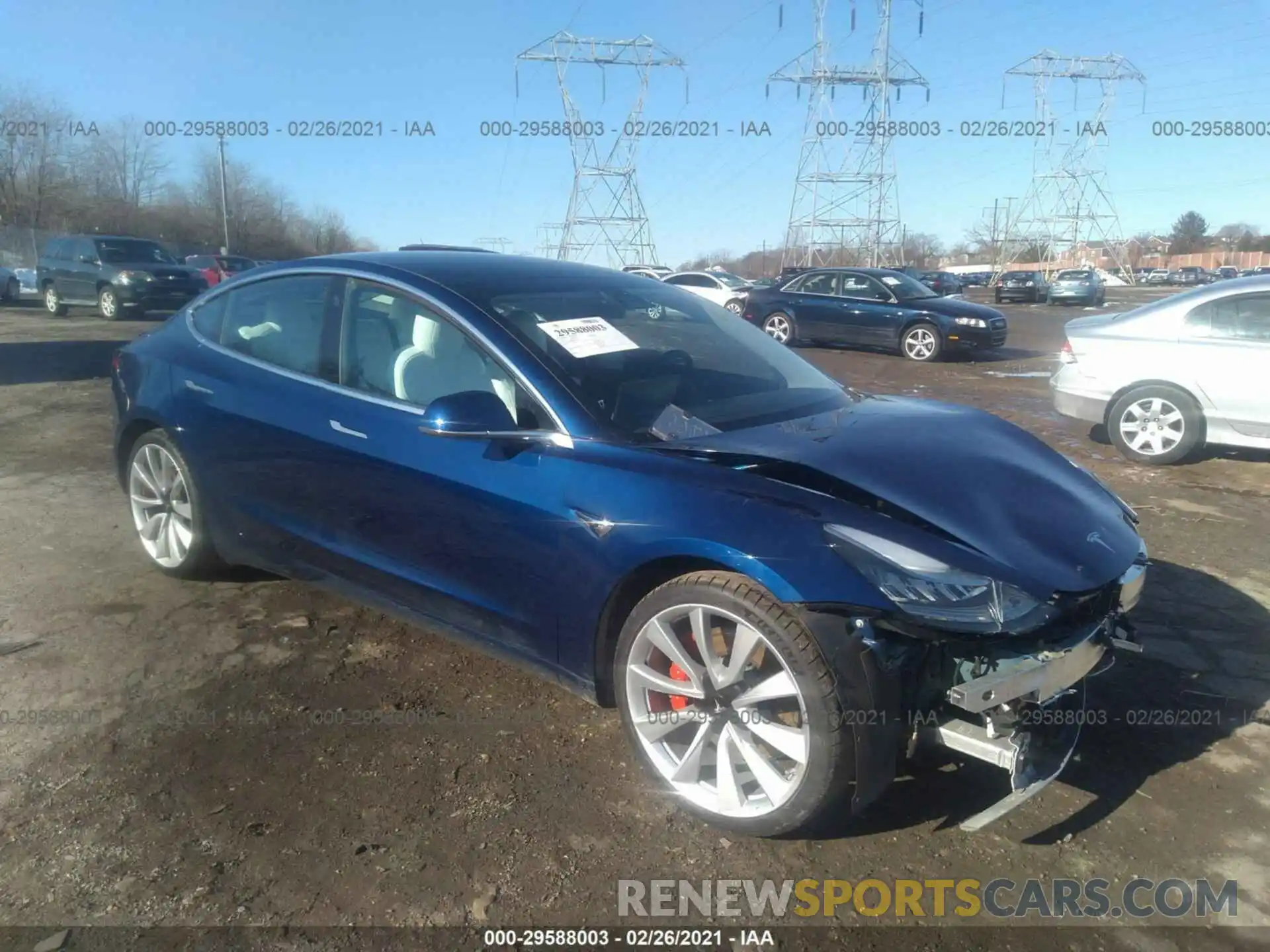 1 Photograph of a damaged car 5YJ3E1EB0KF231676 TESLA MODEL 3 2019