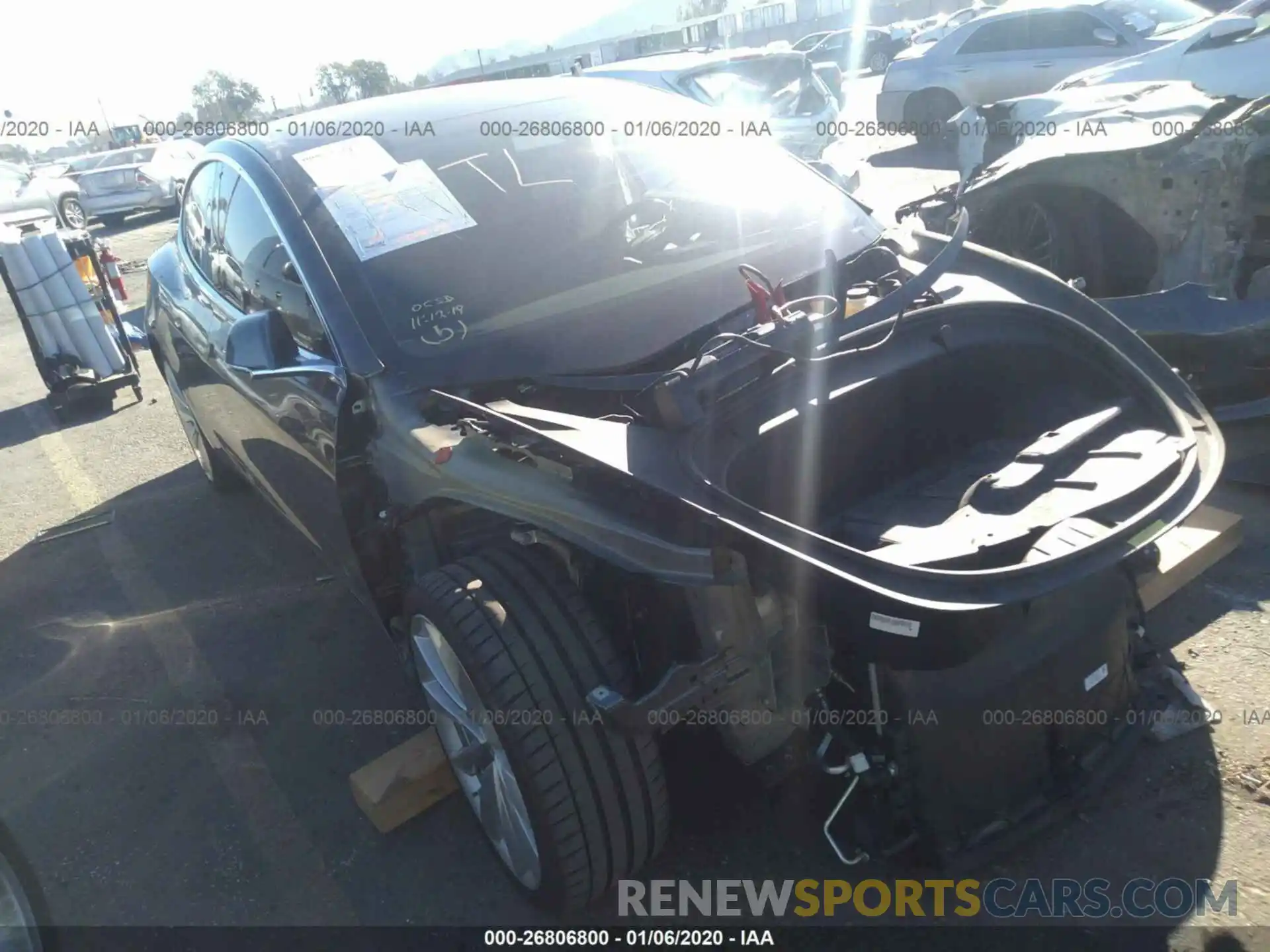 1 Photograph of a damaged car 5YJ3E1EB0KF237512 TESLA MODEL 3 2019