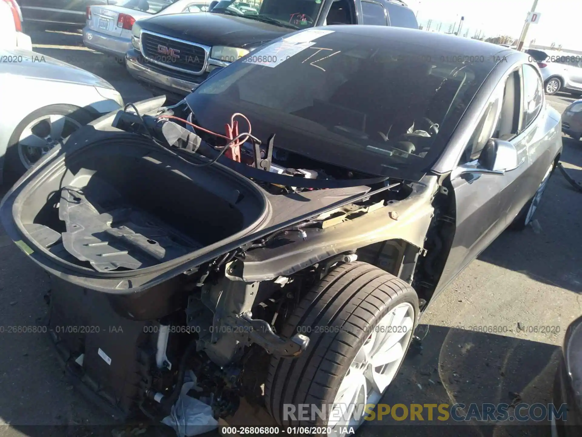 2 Photograph of a damaged car 5YJ3E1EB0KF237512 TESLA MODEL 3 2019