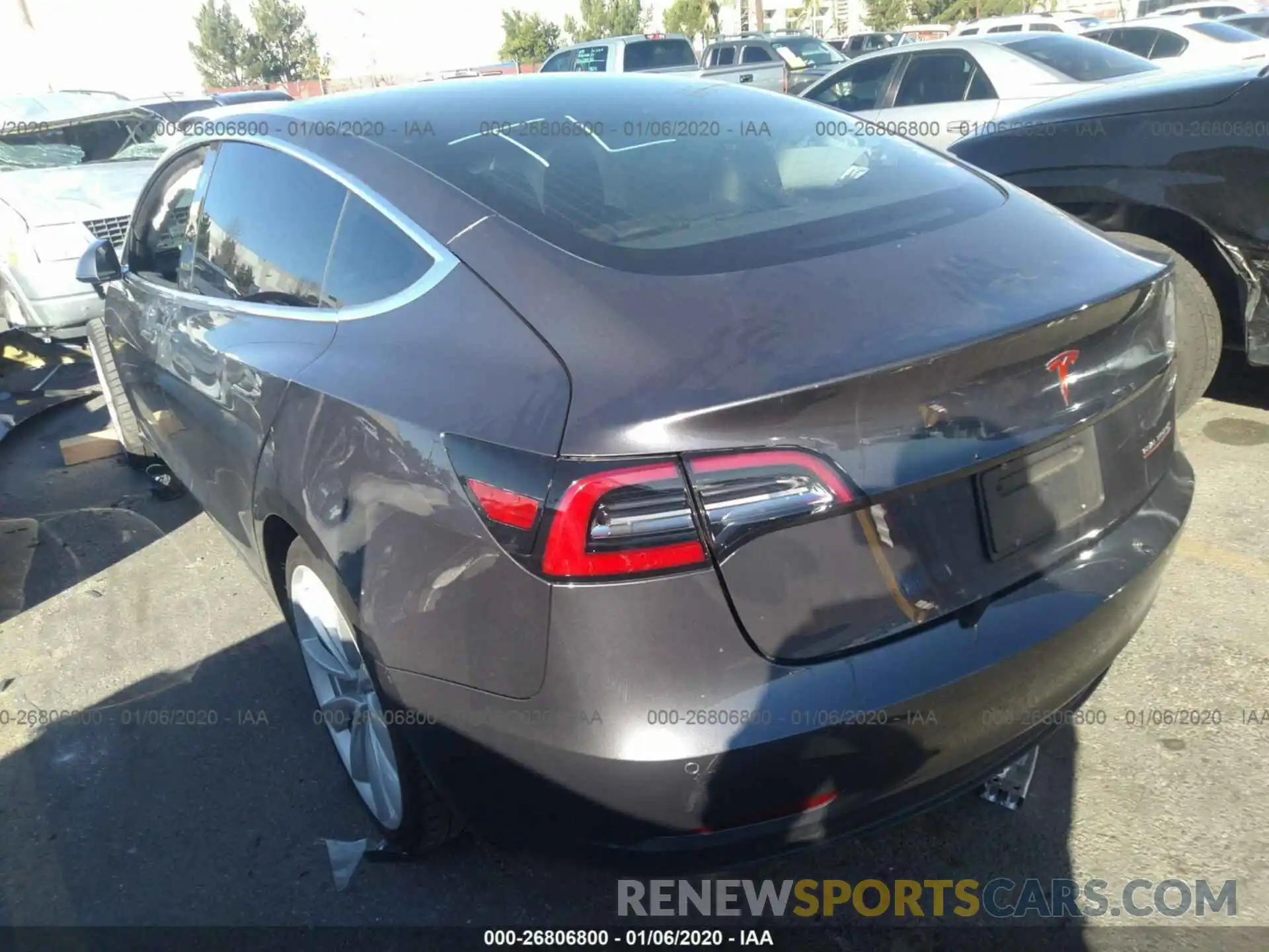 3 Photograph of a damaged car 5YJ3E1EB0KF237512 TESLA MODEL 3 2019