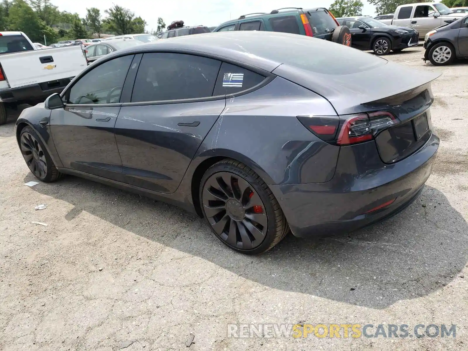 3 Photograph of a damaged car 5YJ3E1EB0KF237607 TESLA MODEL 3 2019