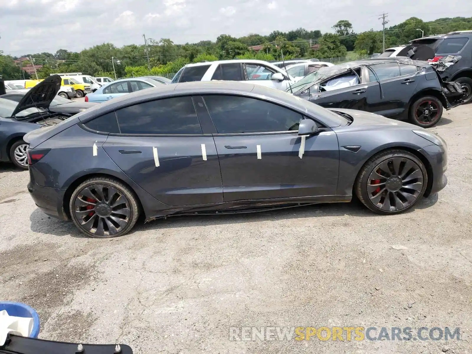 9 Photograph of a damaged car 5YJ3E1EB0KF237607 TESLA MODEL 3 2019