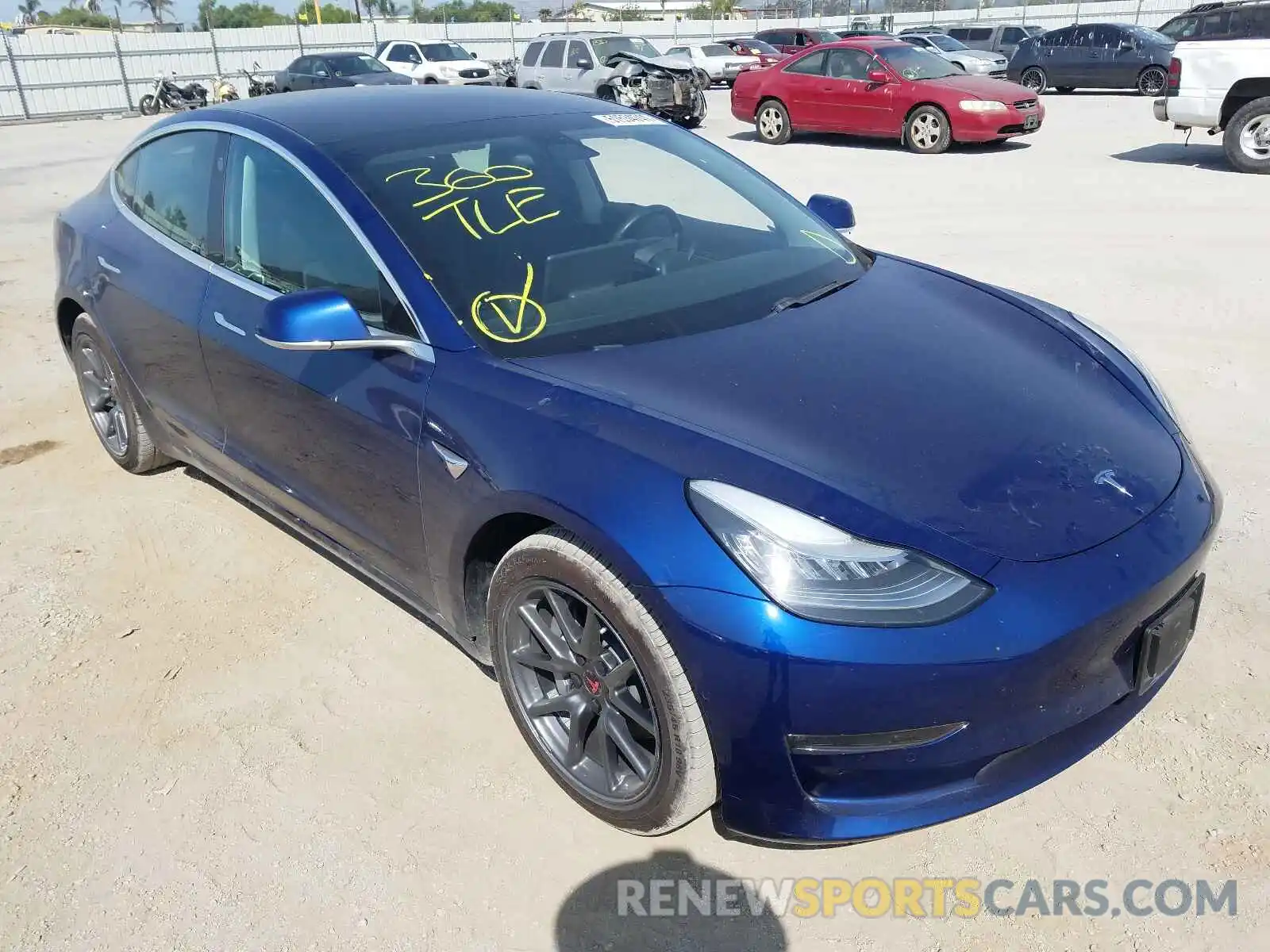 1 Photograph of a damaged car 5YJ3E1EB0KF359478 TESLA MODEL 3 2019