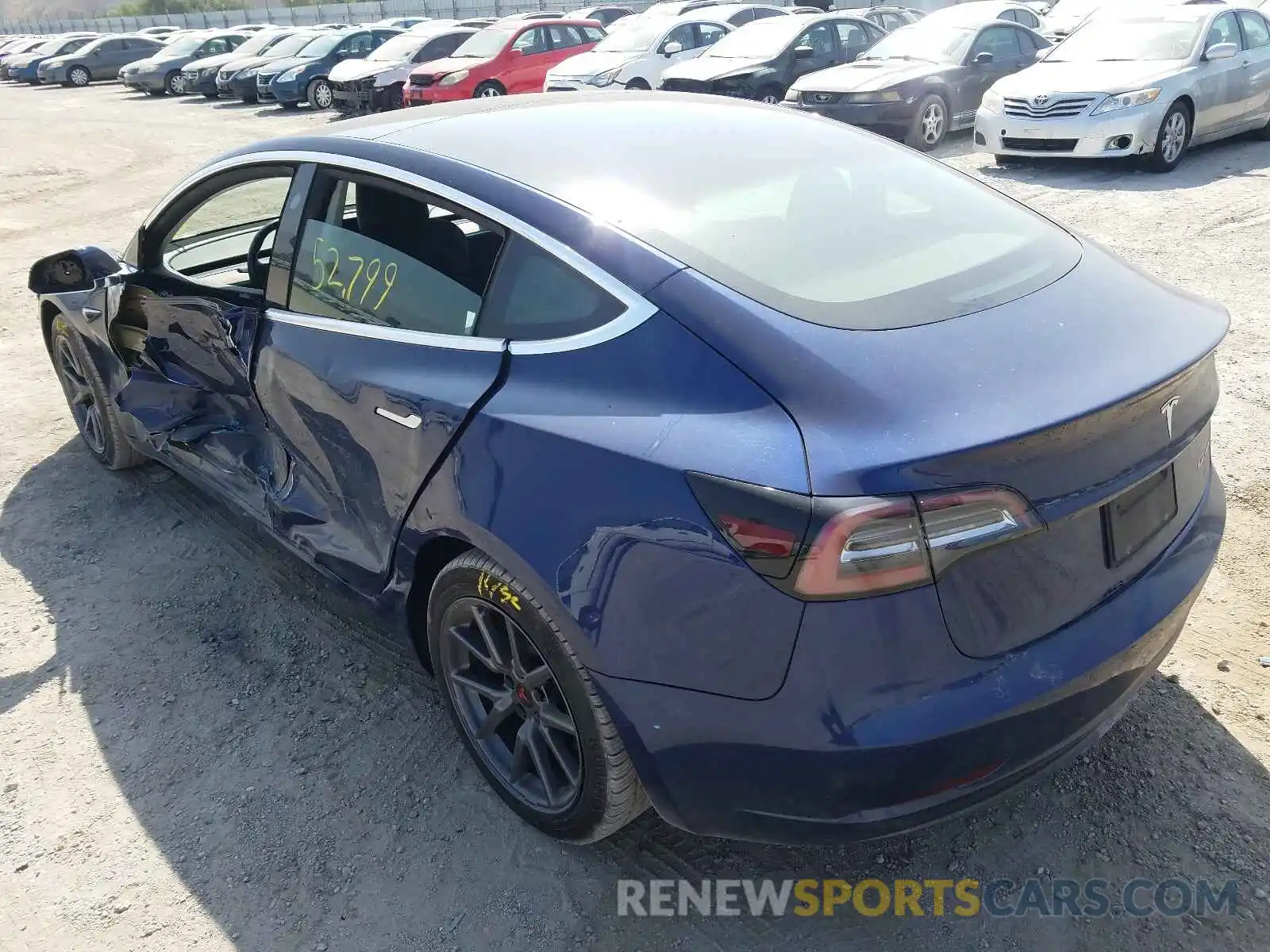 3 Photograph of a damaged car 5YJ3E1EB0KF359478 TESLA MODEL 3 2019