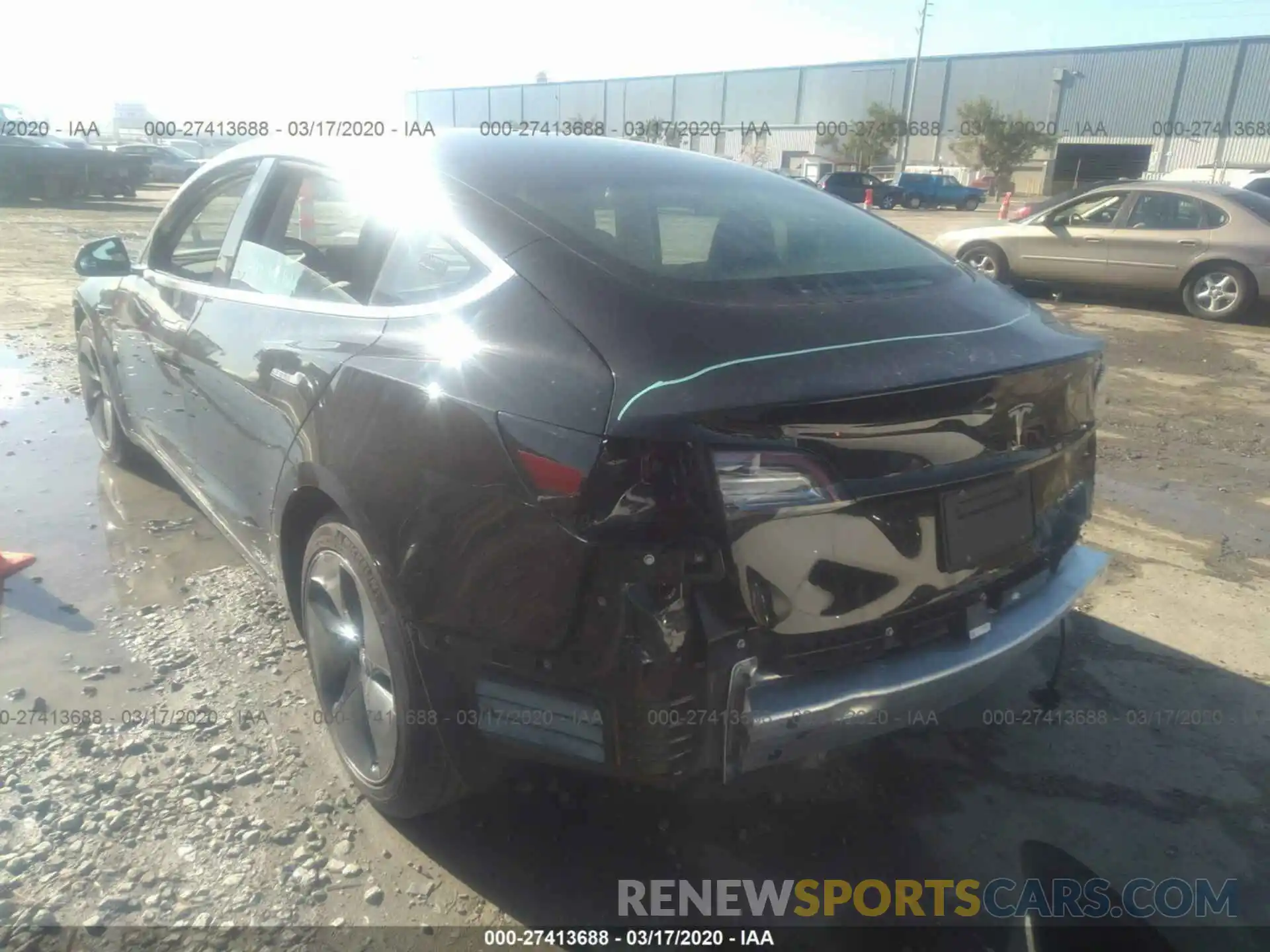 3 Photograph of a damaged car 5YJ3E1EB0KF361375 TESLA MODEL 3 2019