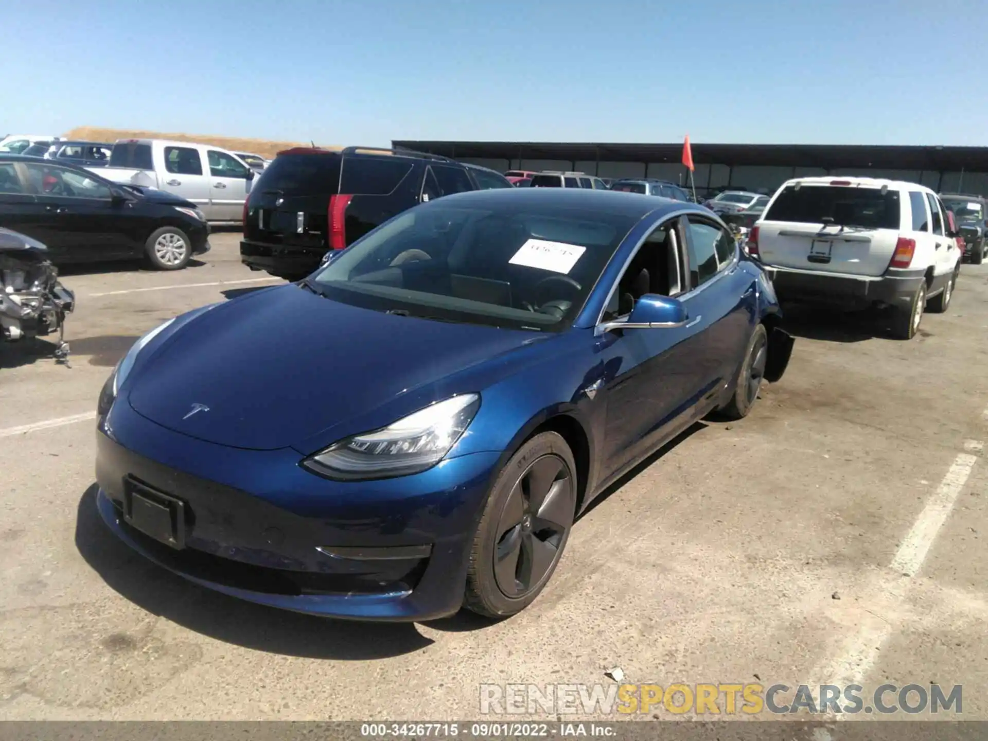 2 Photograph of a damaged car 5YJ3E1EB0KF364986 TESLA MODEL 3 2019