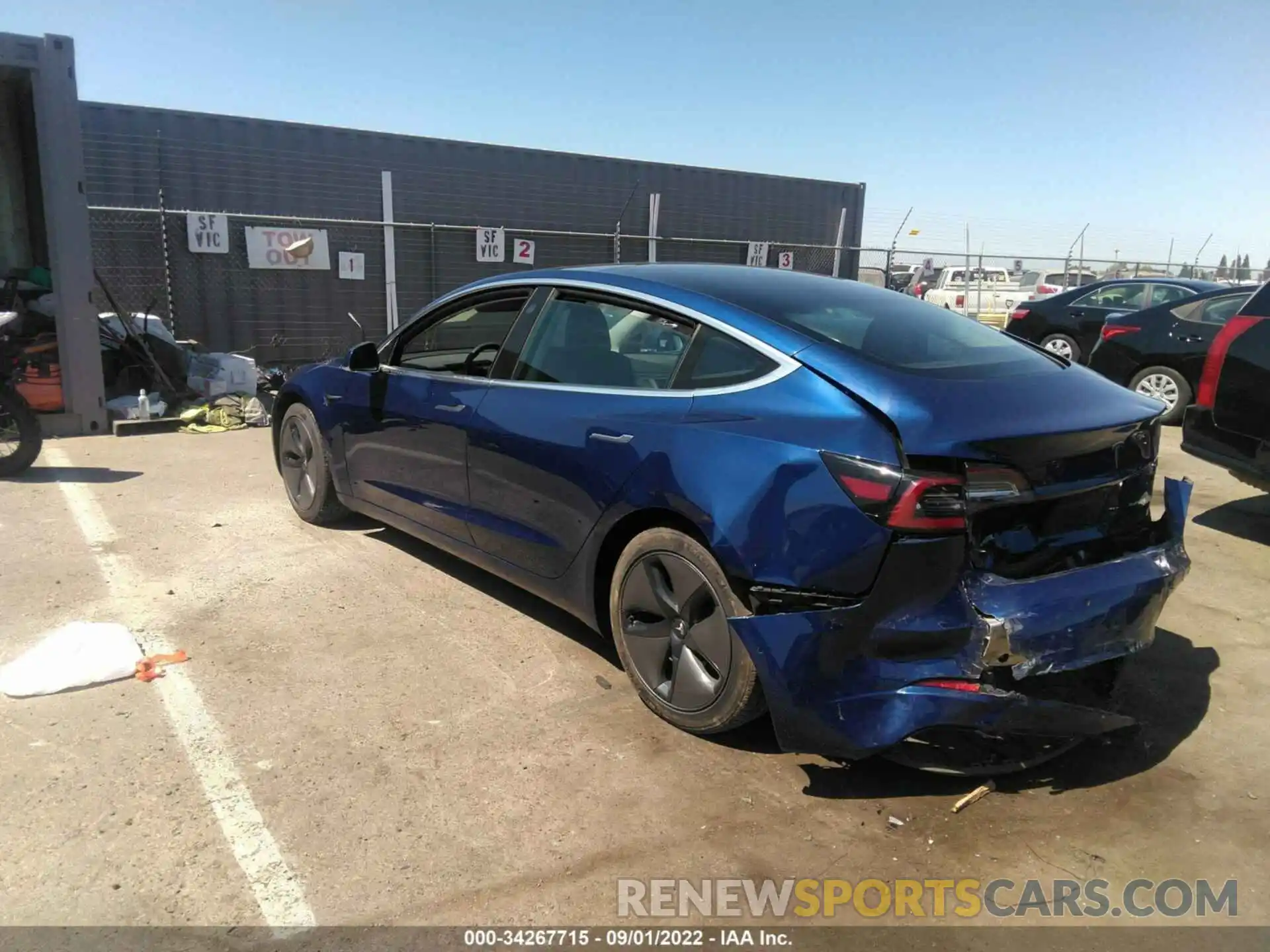 3 Photograph of a damaged car 5YJ3E1EB0KF364986 TESLA MODEL 3 2019