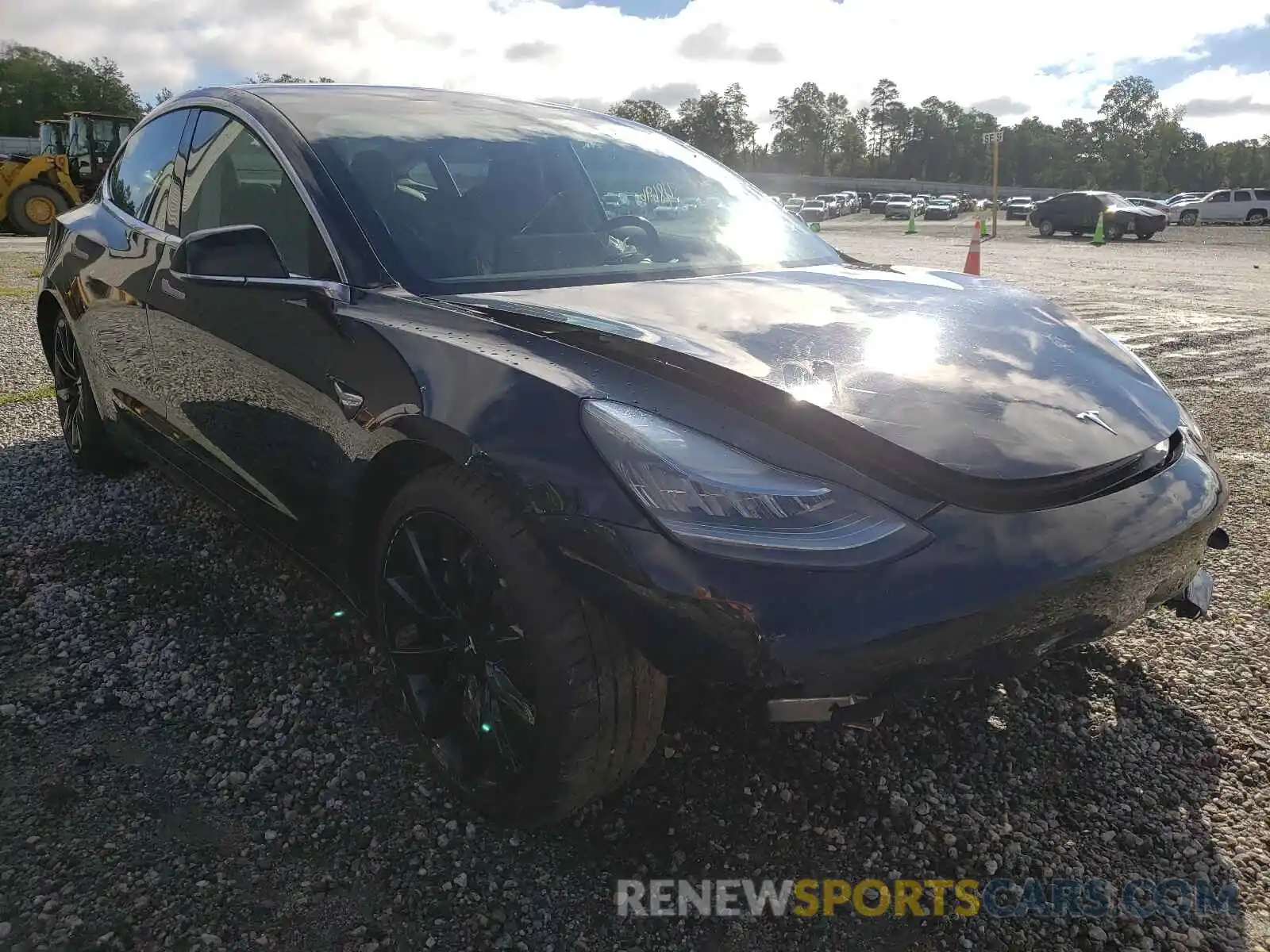 1 Photograph of a damaged car 5YJ3E1EB0KF384235 TESLA MODEL 3 2019