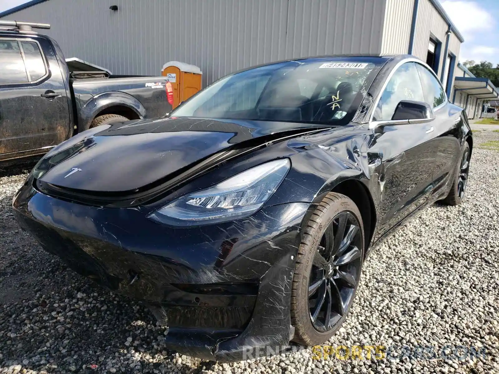 2 Photograph of a damaged car 5YJ3E1EB0KF384235 TESLA MODEL 3 2019